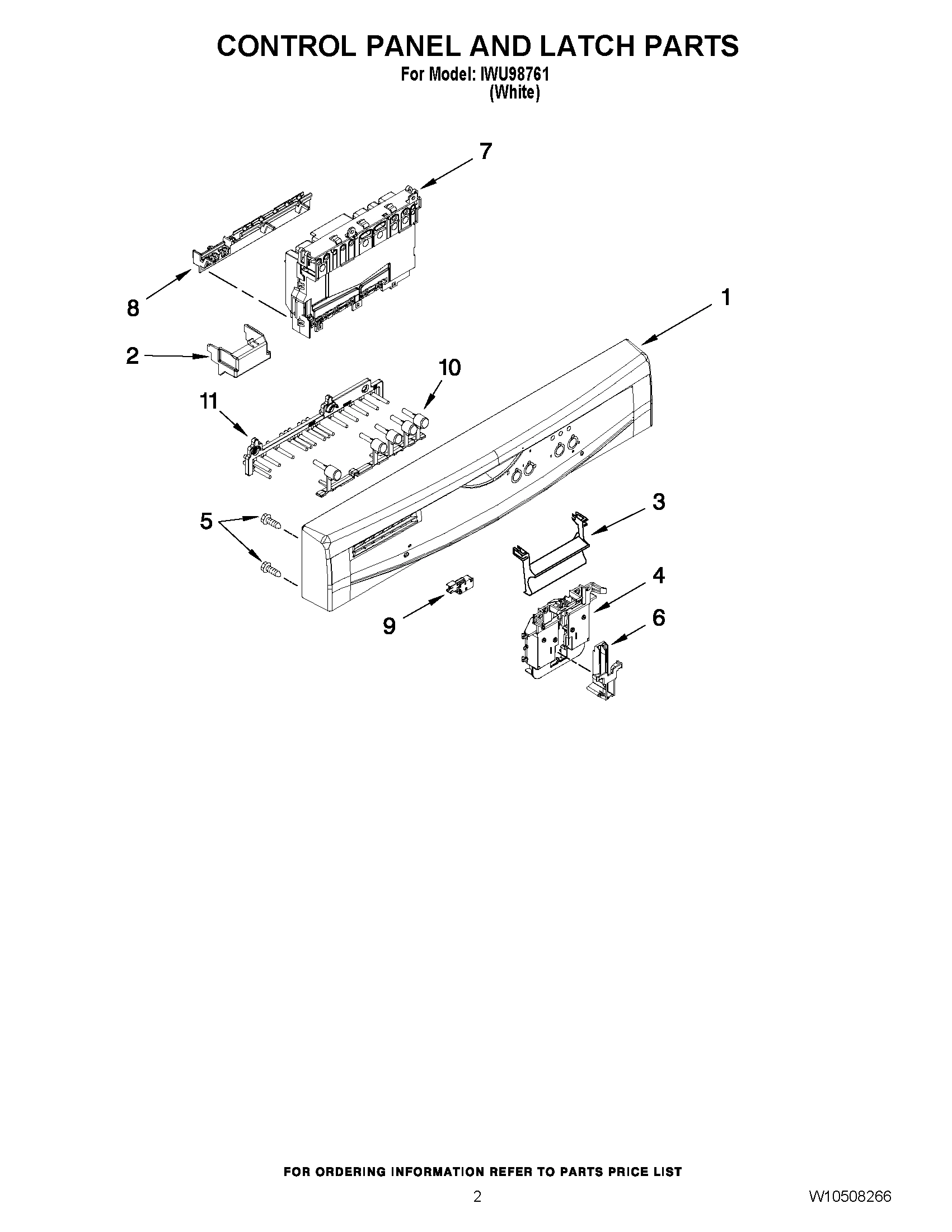 02 - CONTROL PANEL AND LATCH PARTS