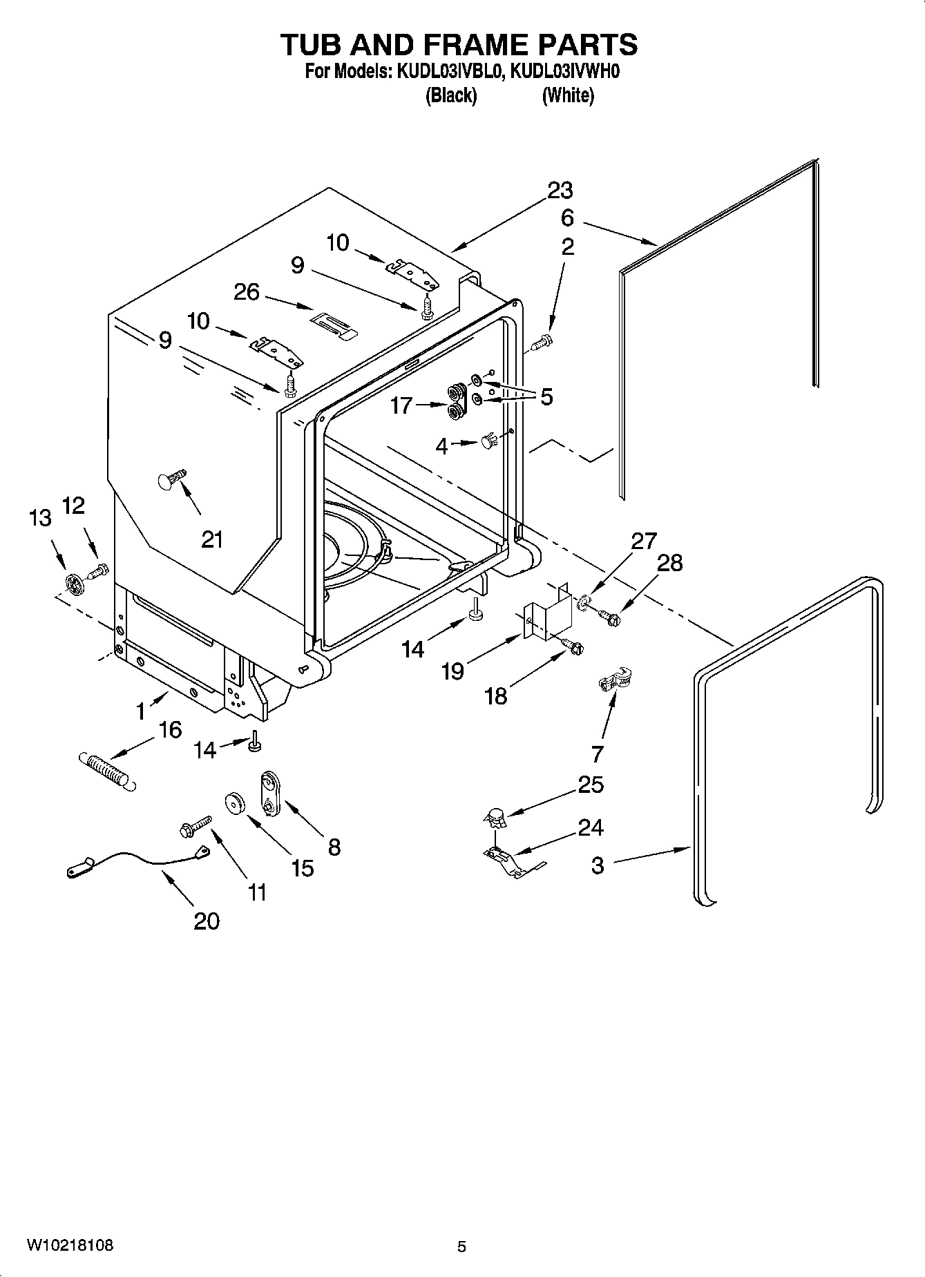 05 - TUB AND FRAME PARTS