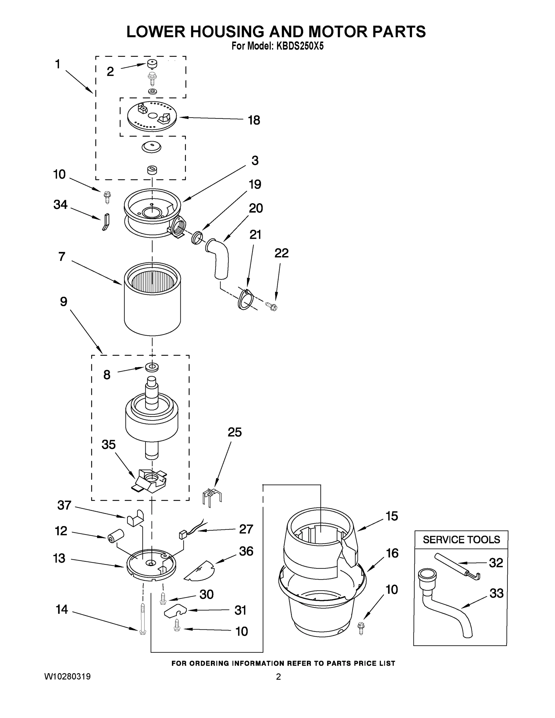 02 - LOWER HOUSING AND MOTOR PARTS