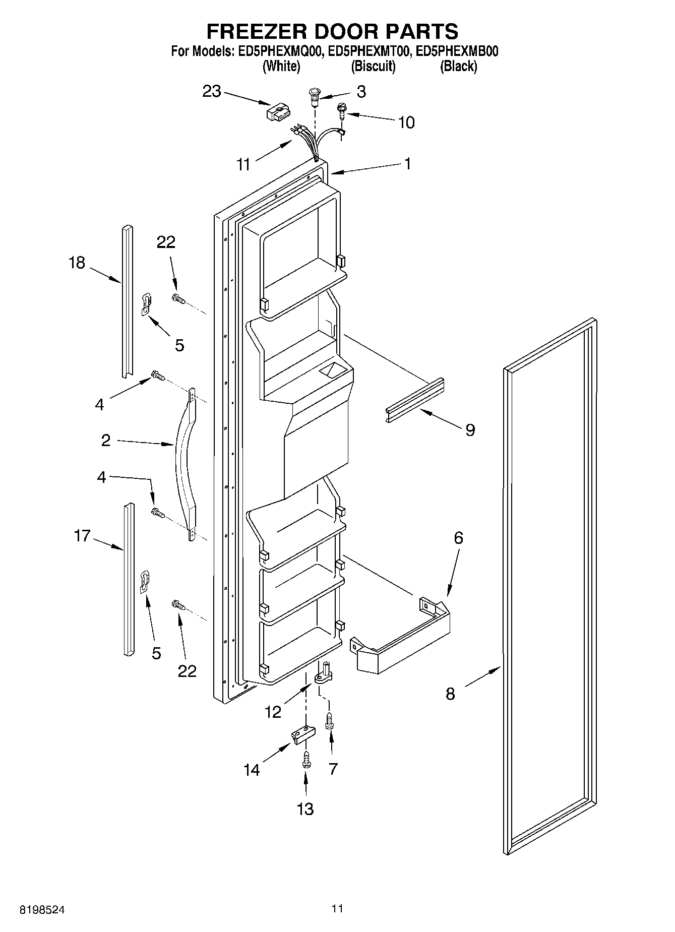 07 - FREEZER DOOR PARTS
