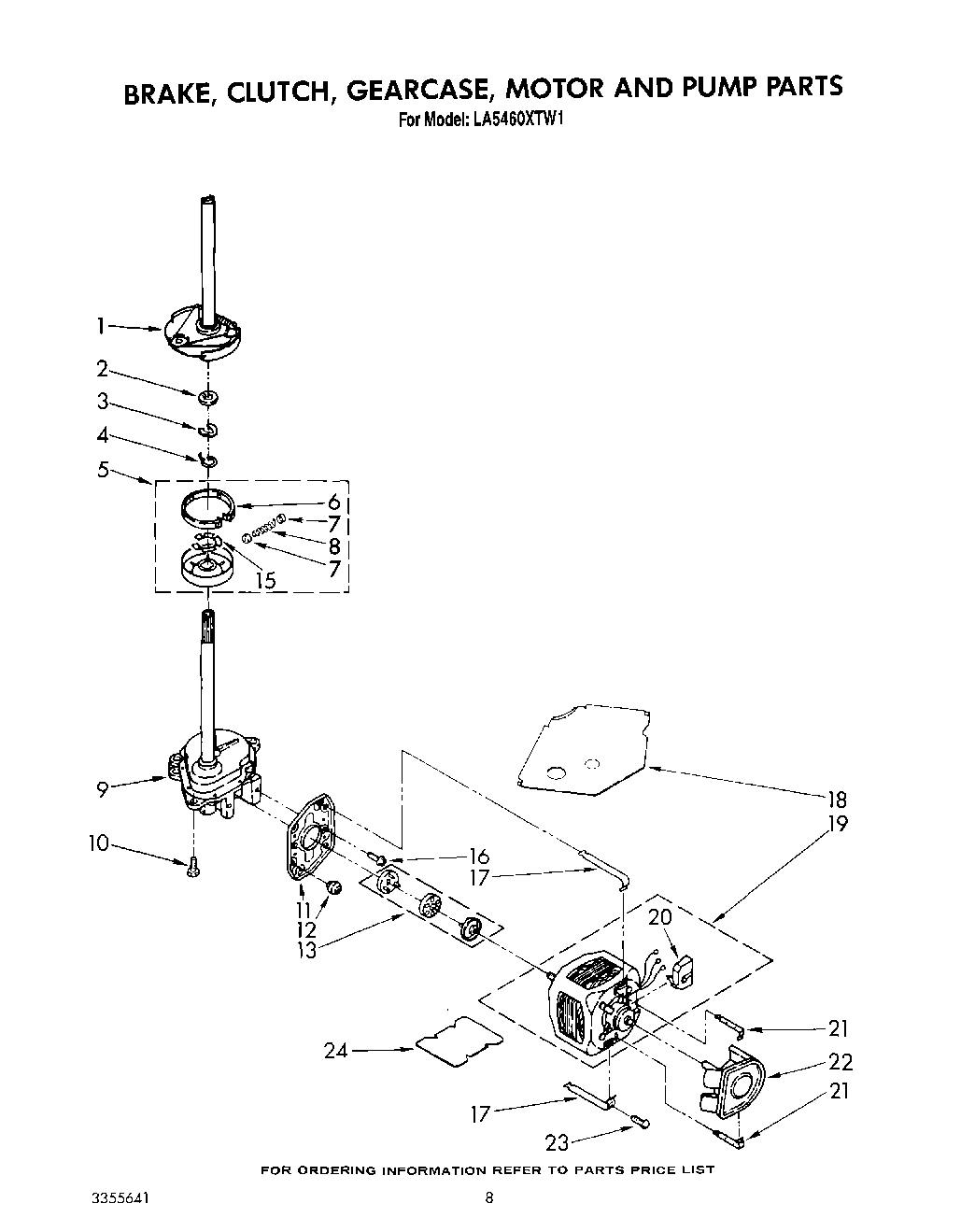 07 - BRAKE, CLUTCH, GEARCASE, MOTOR AND PUMP