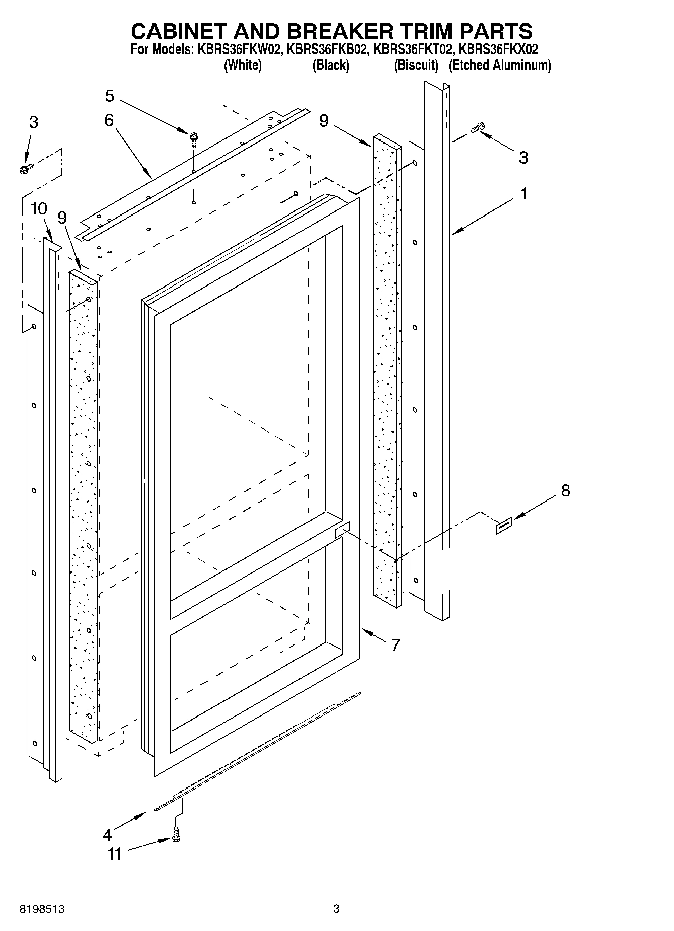 02 - CABINET AND BREAKER TRIM PARTS