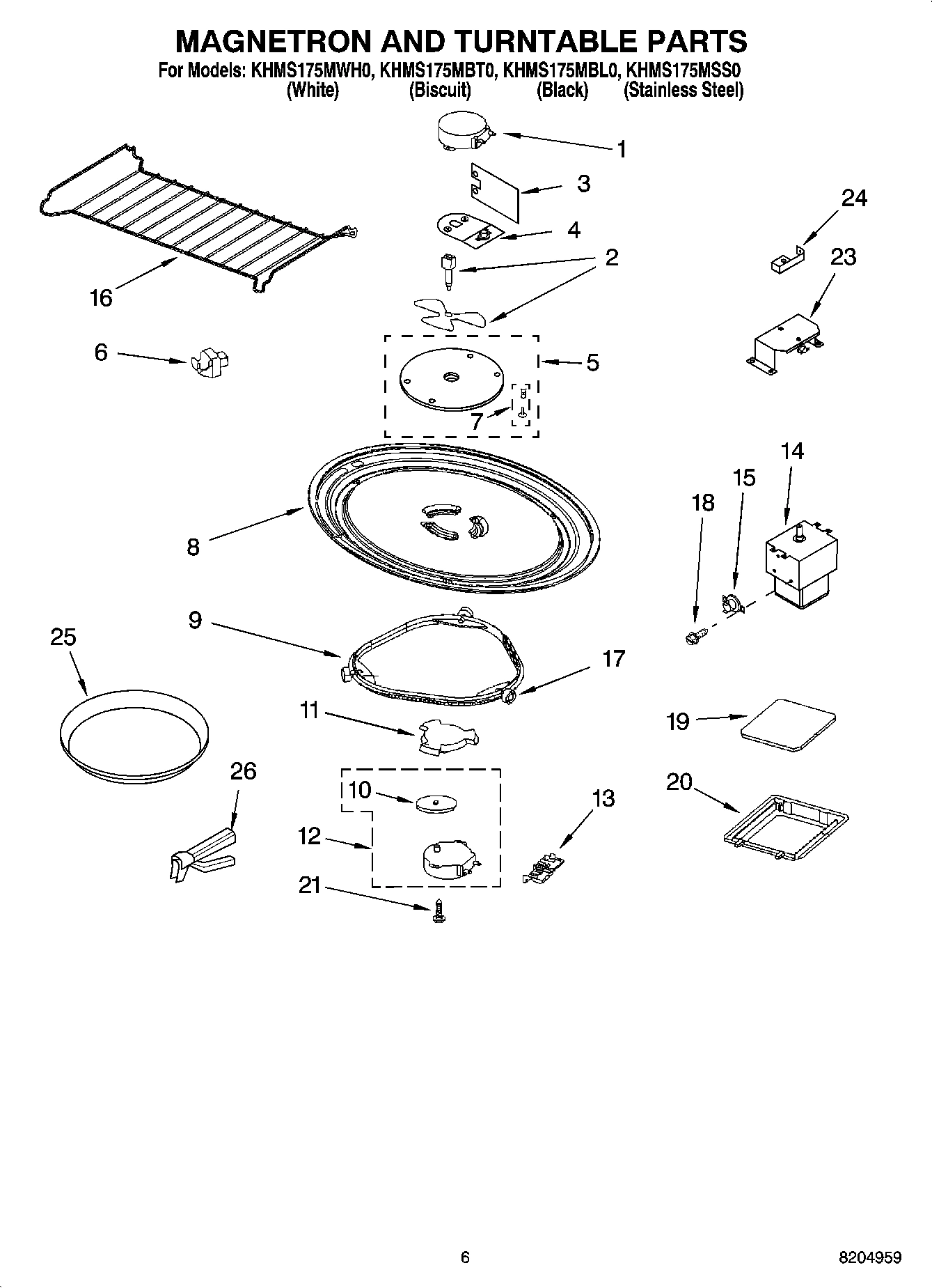05 - MAGNETRON AND TURNTABLE PARTS