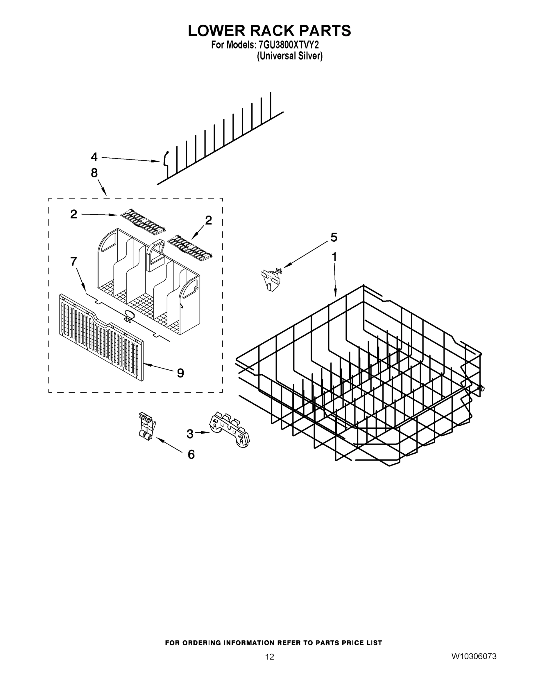 10 - LOWER RACK PARTS