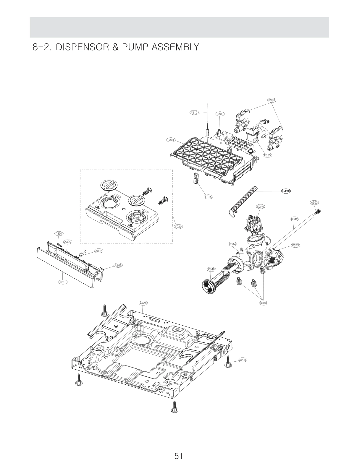 DISPENSOR & PUMP ASSEMBLY