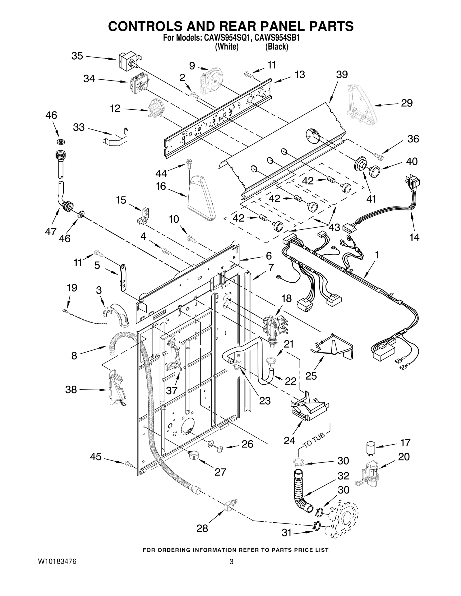 CONTROLS AND REAR PANEL PARTS