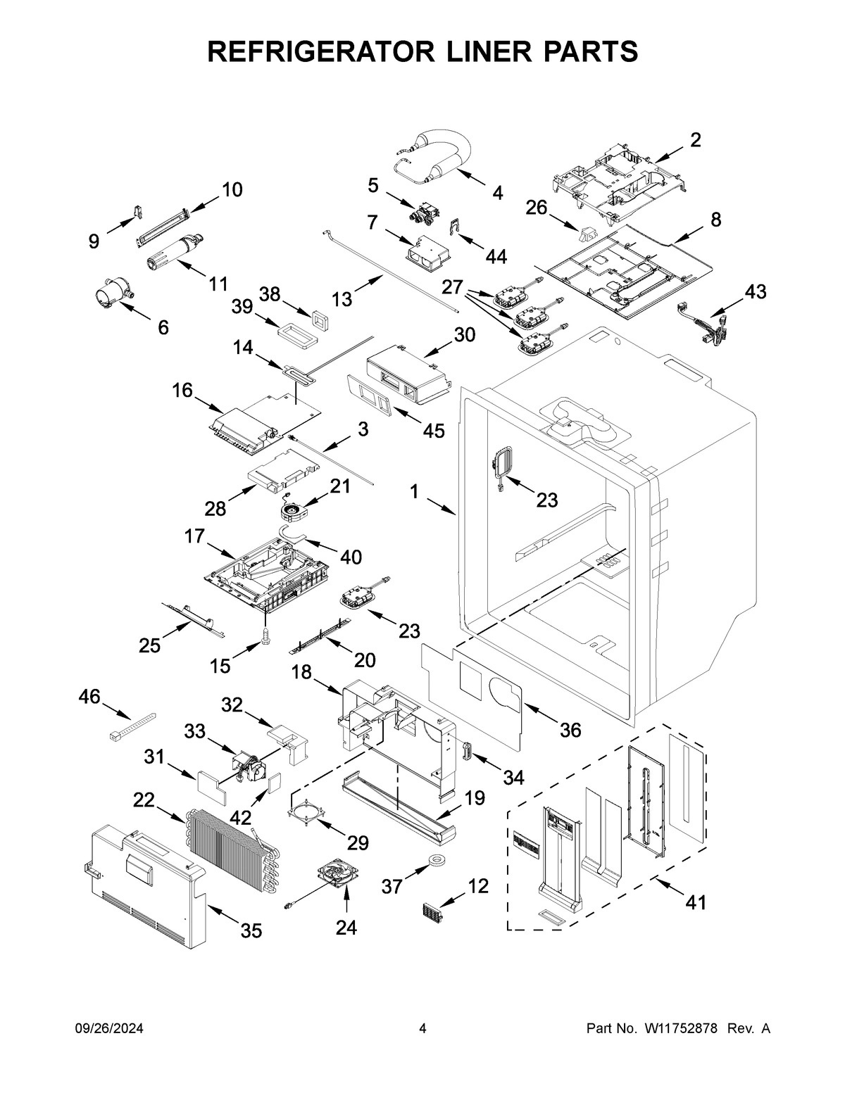 03 - REFRIGERATOR LINER PARTS
