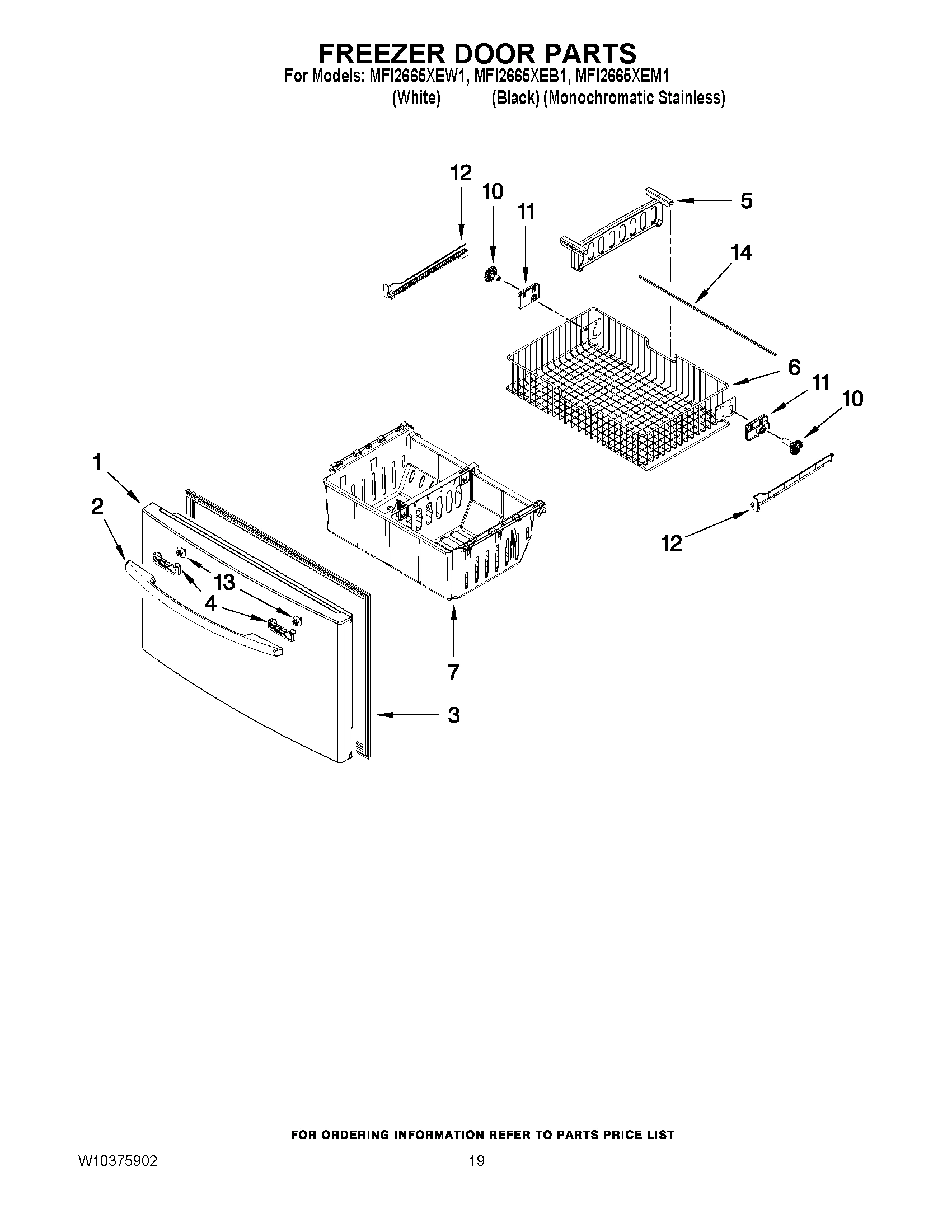 10 - FREEZER DOOR PARTS