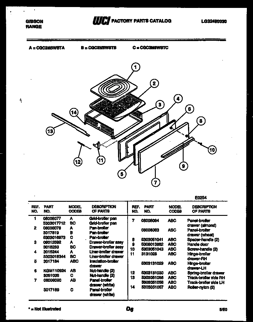05 - BROILER DRAWER PARTS