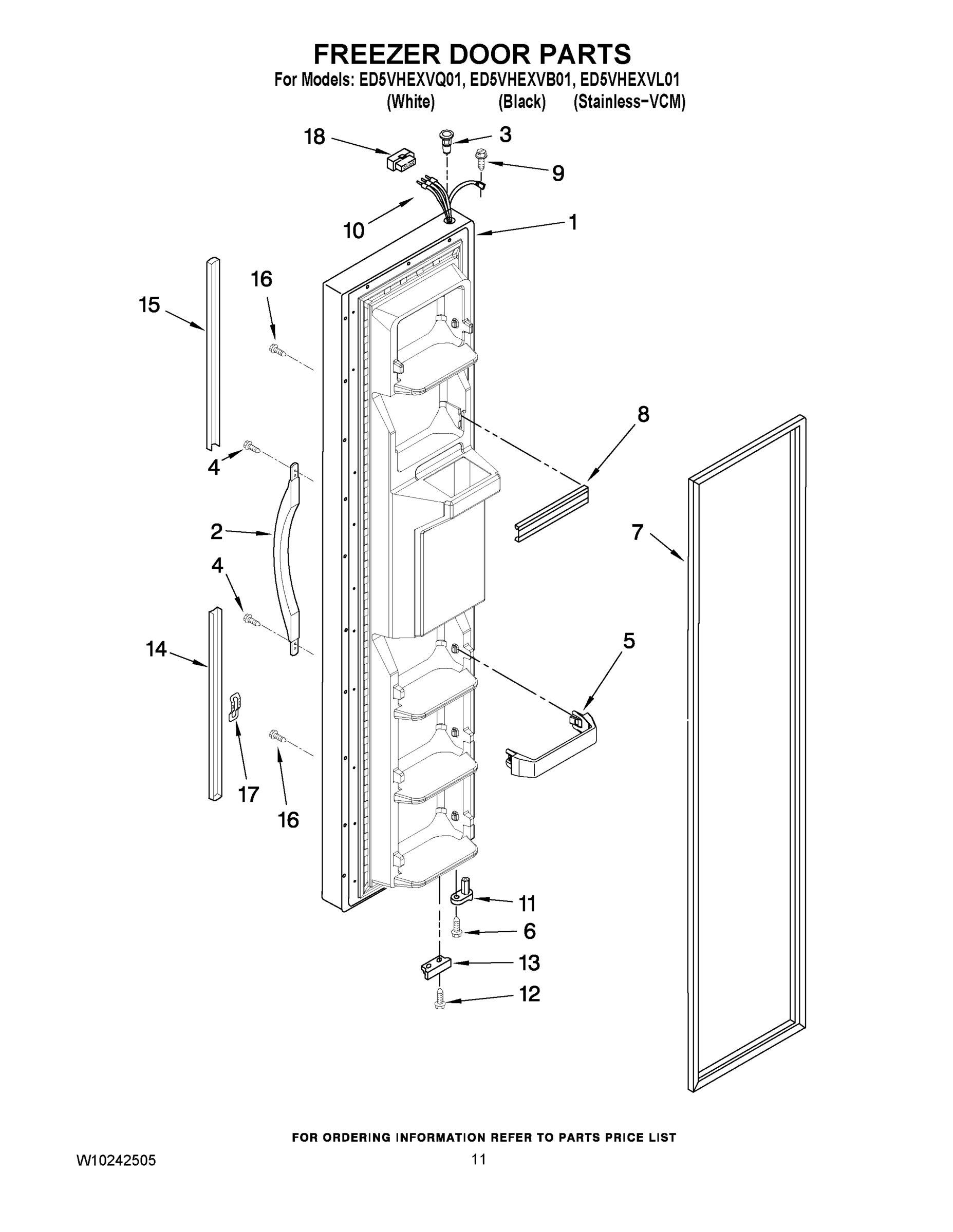 07 - FREEZER DOOR PARTS