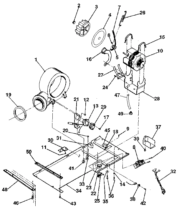 DRYER MOTOR, BLOWER, BELT