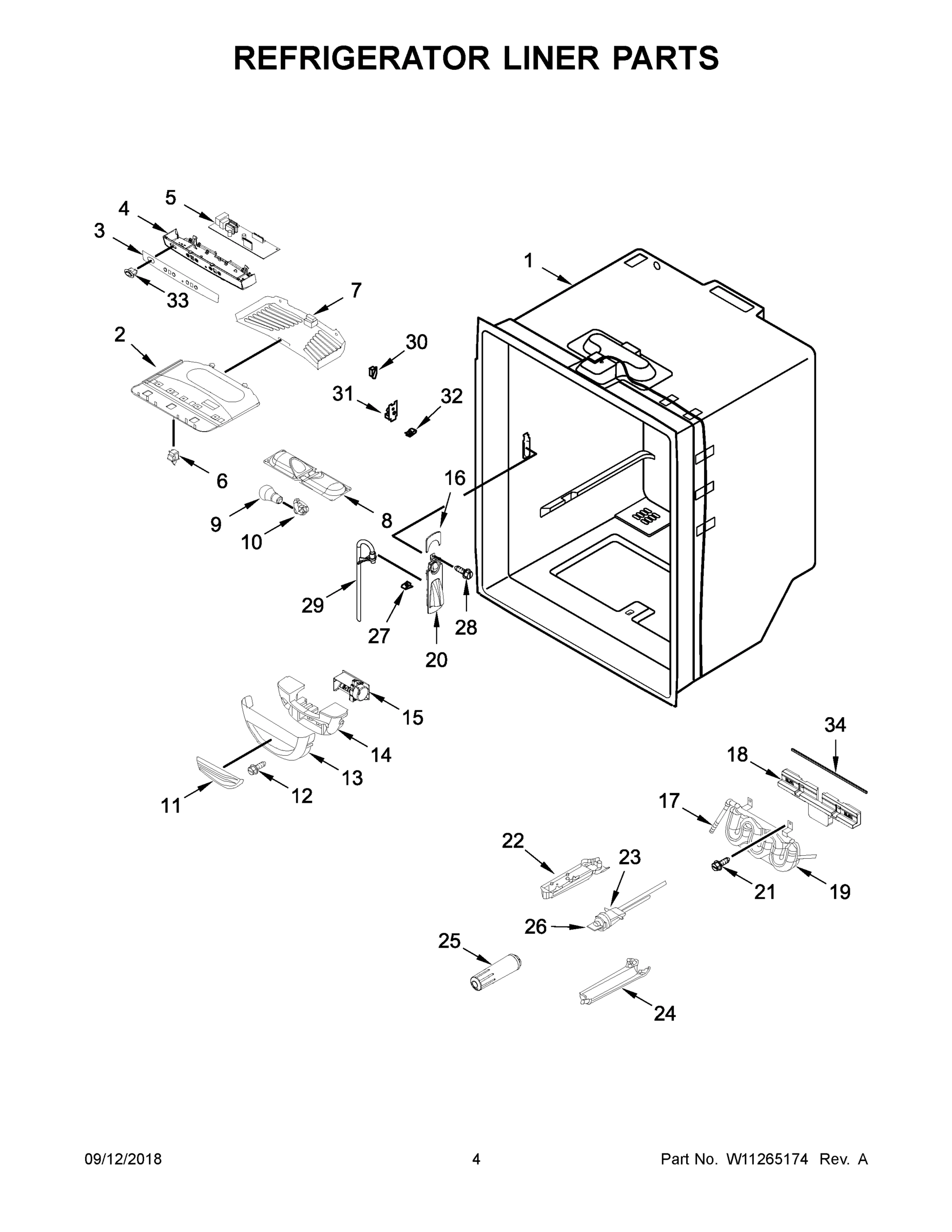 03 - REFRIGERATOR LINER PARTS