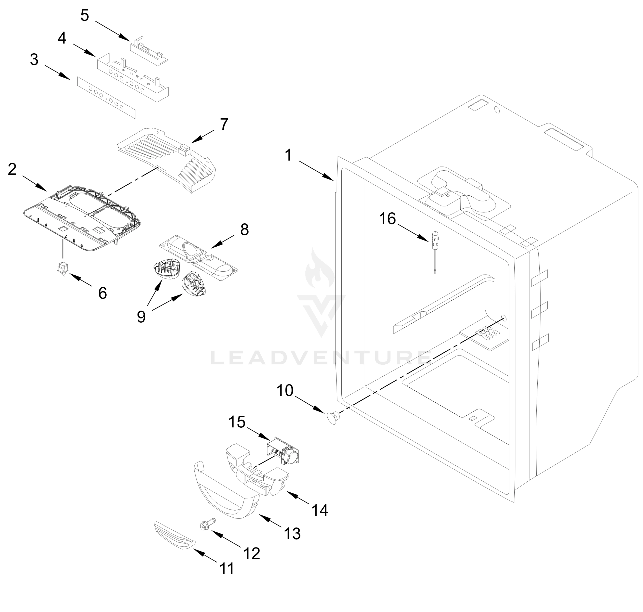 REFRIGERATOR LINER PARTS