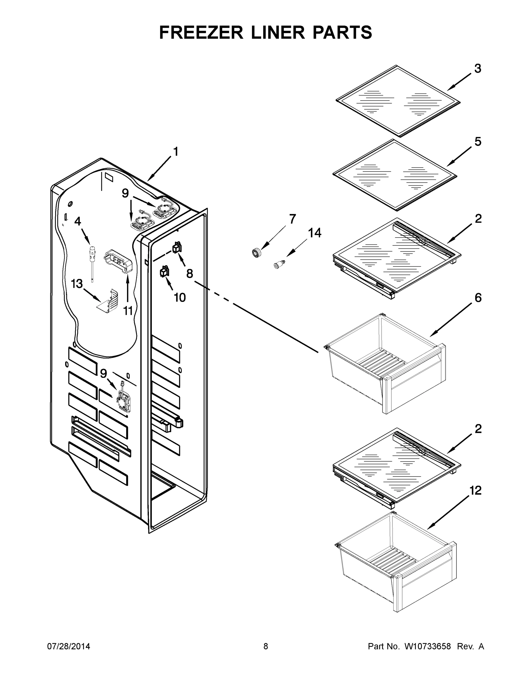 05 - FREEZER LINER PARTS