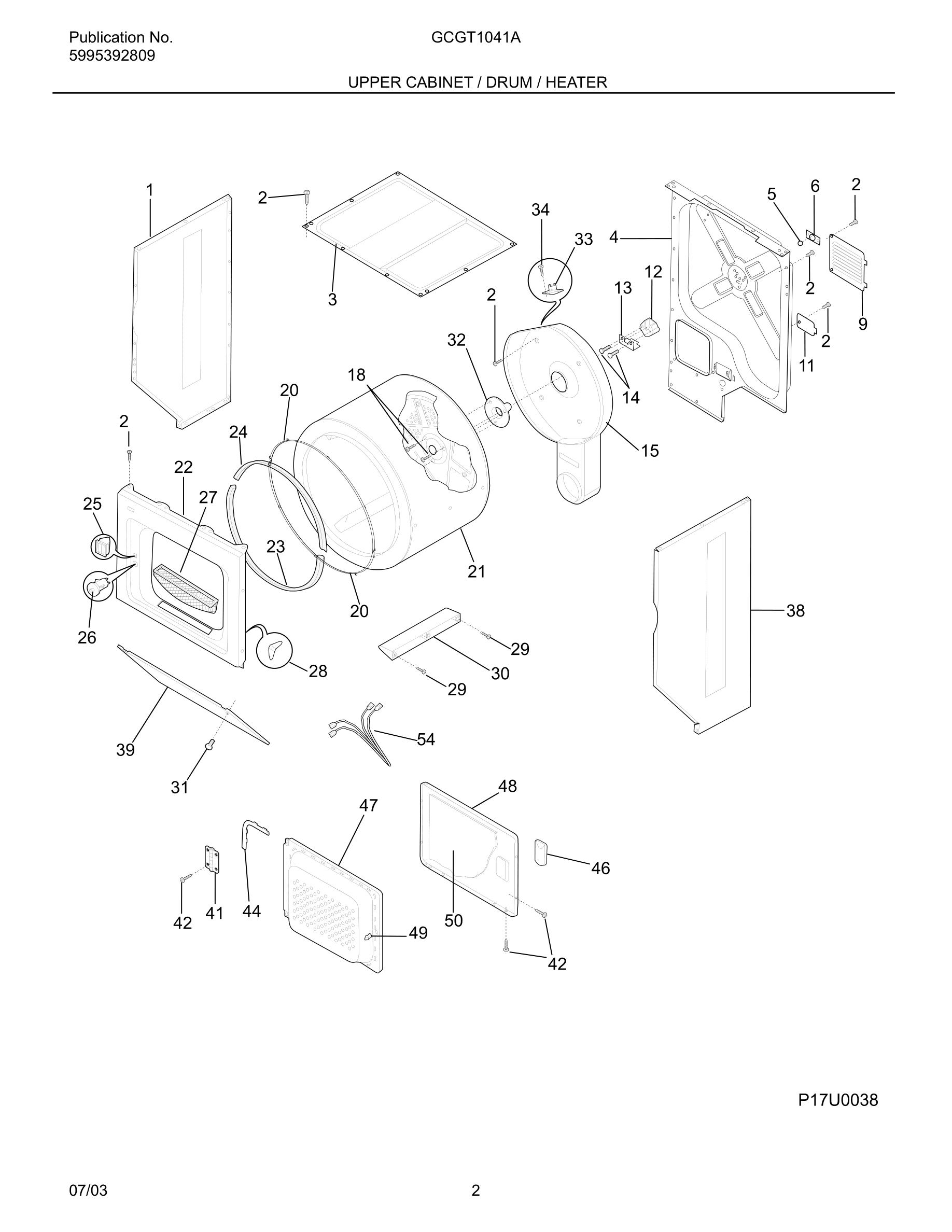 03 - UPPER CABINET / DRUM / HEATER