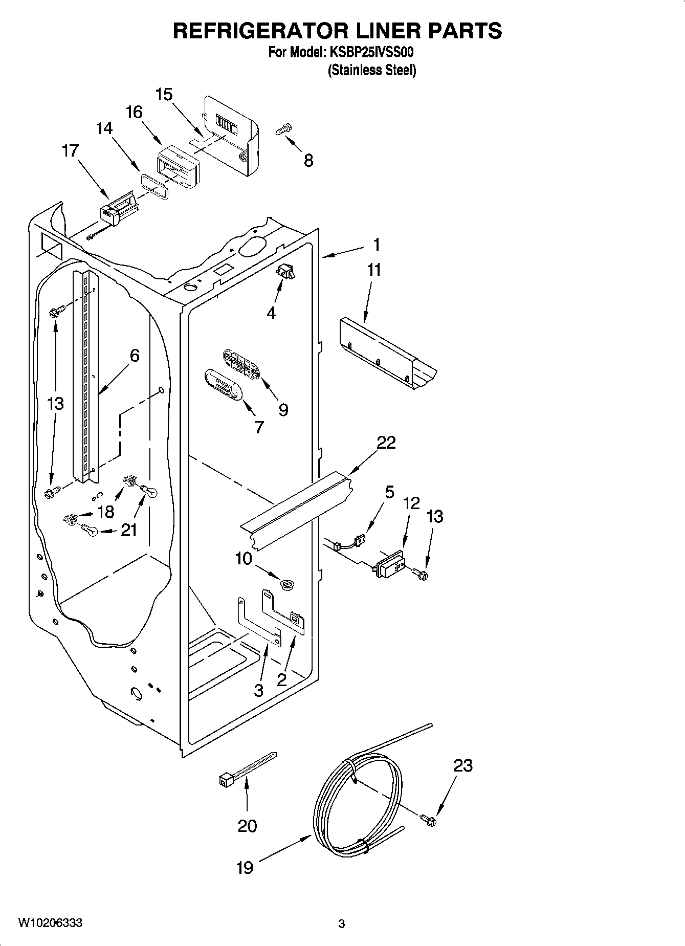 02 - REFRIGERATOR LINER PARTS