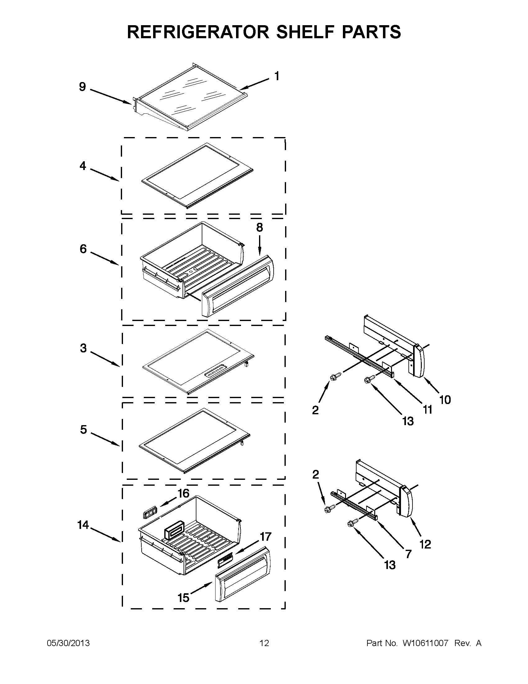06 - REFRIGERATOR SHELF PARTS