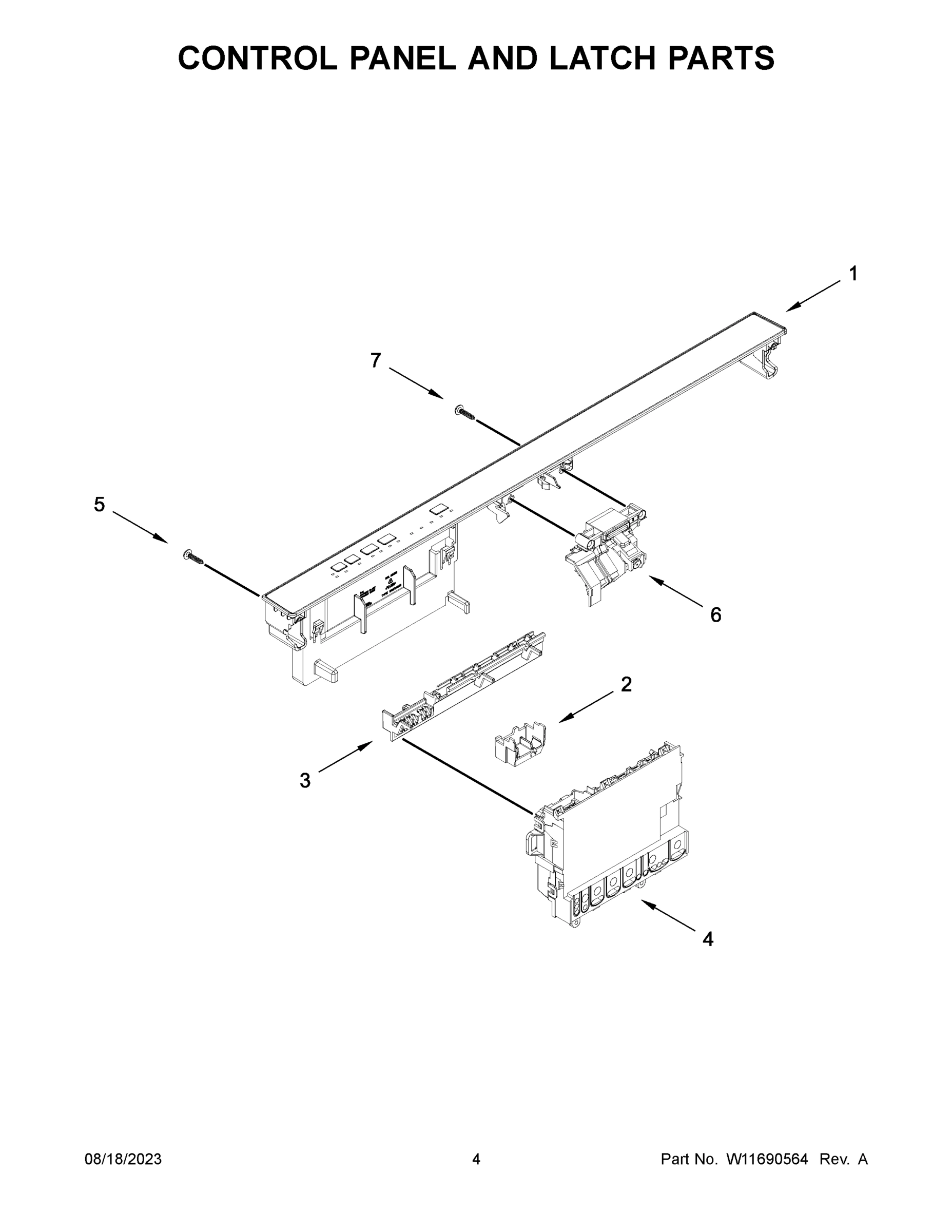03 - CONTROL PANEL AND LATCH PARTS
