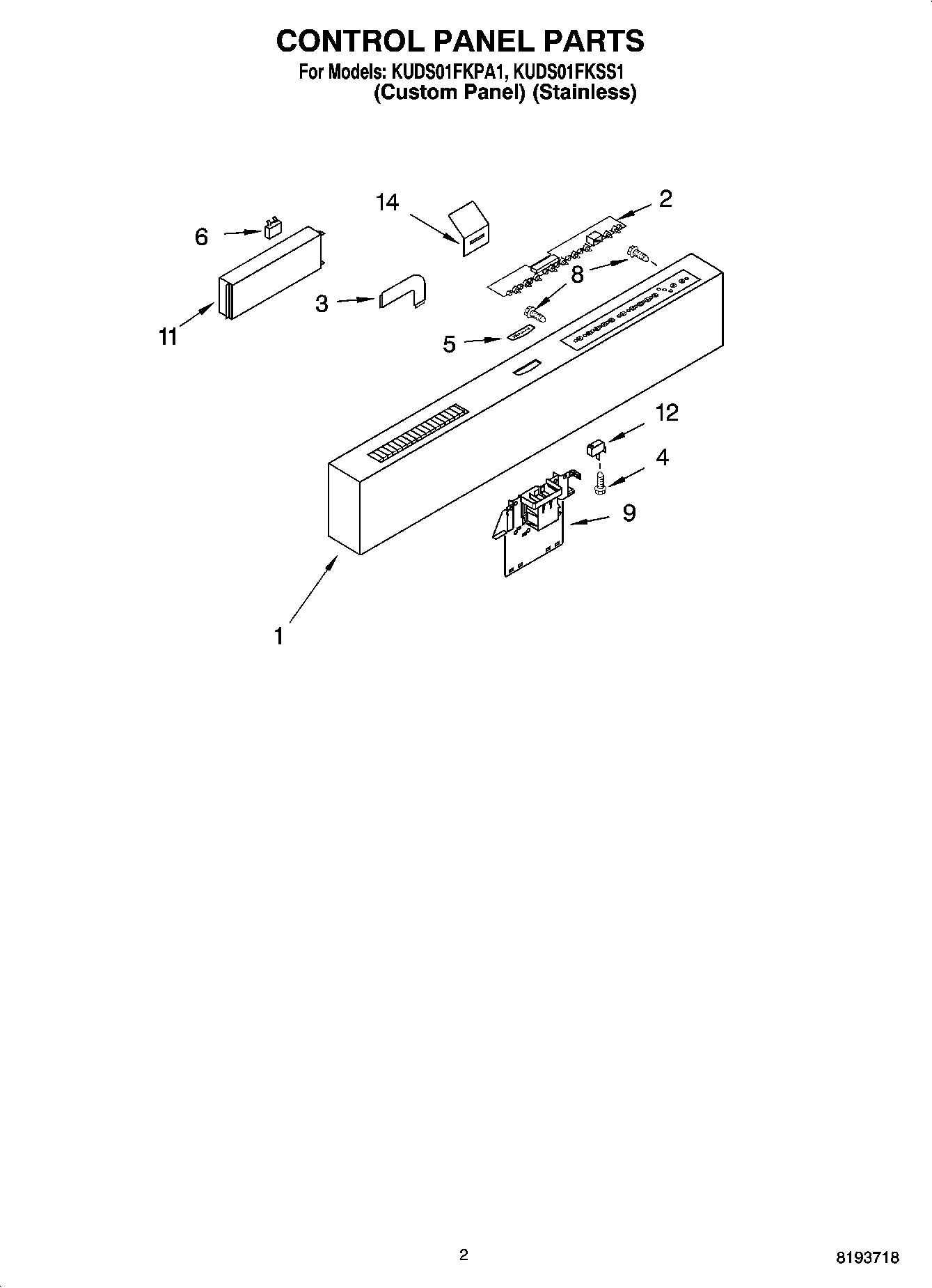 02 - CONTROL PANEL PARTS