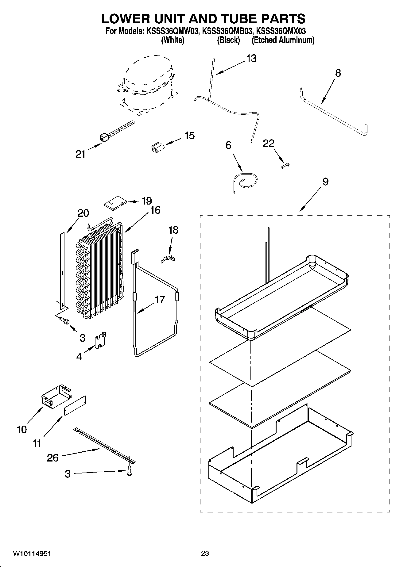14 - LOWER UNIT AND TUBE PARTS