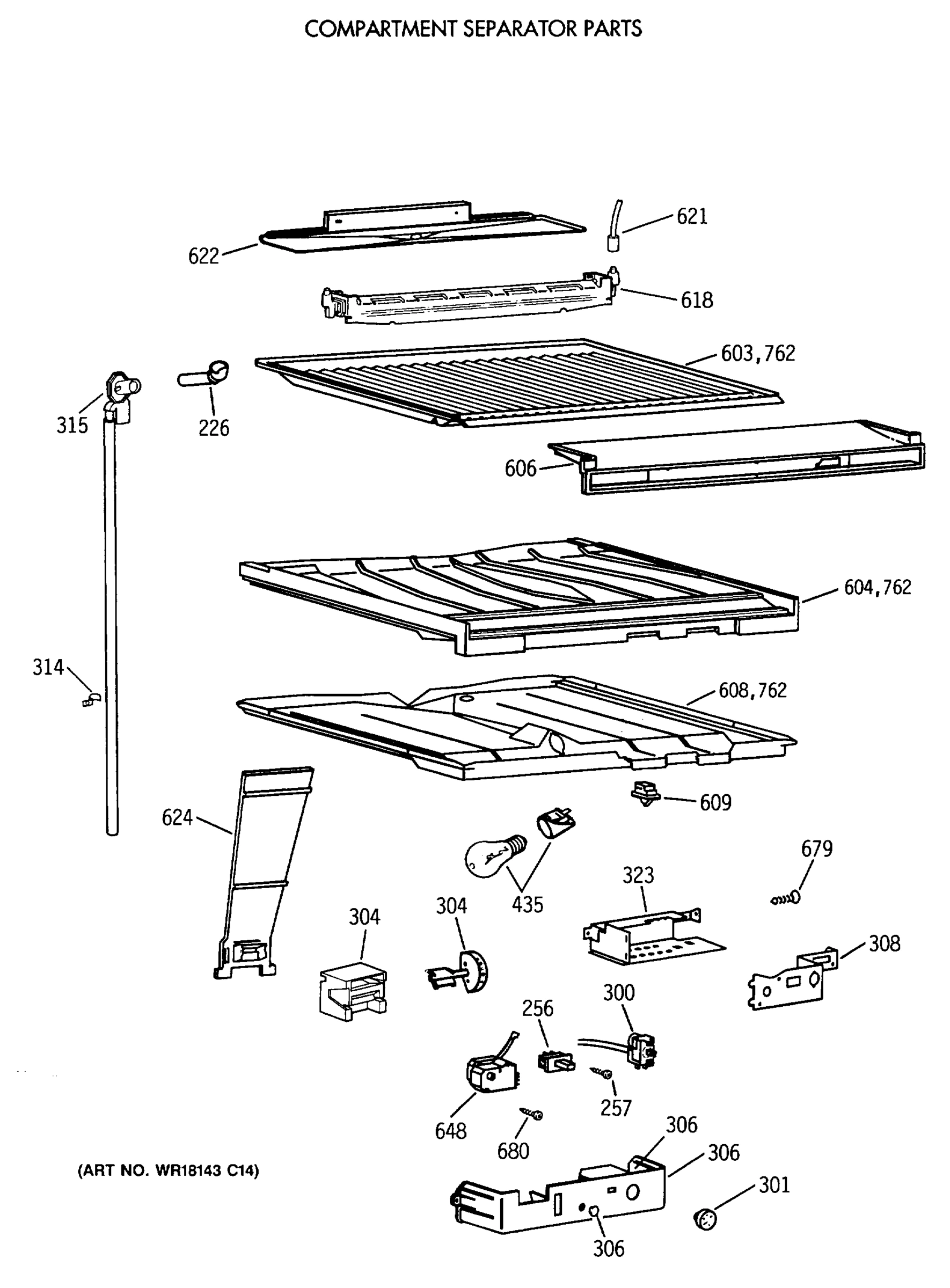 COMPARTMENT SEPARATOR PARTS