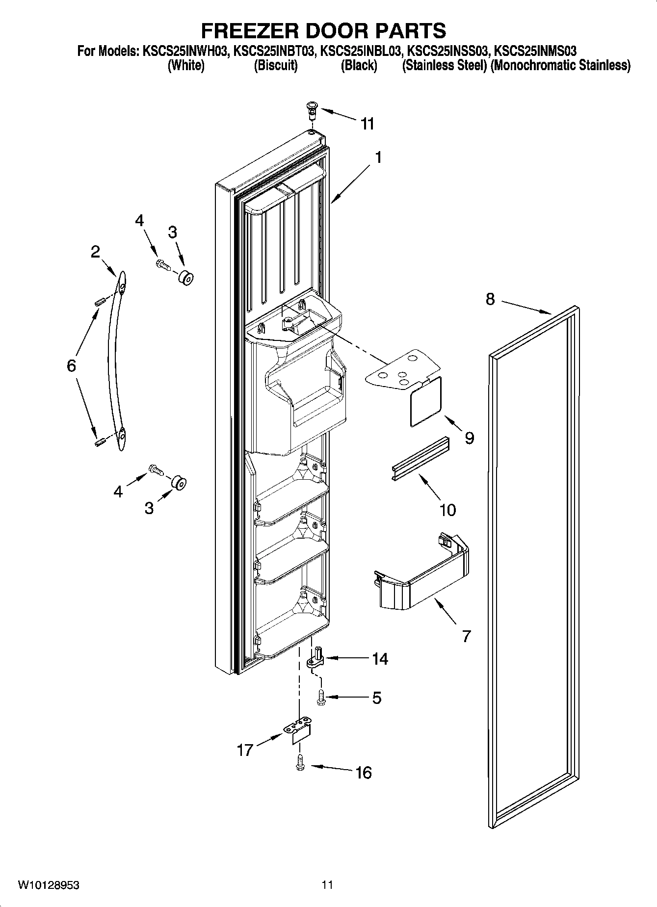 07 - FREEZER DOOR PARTS