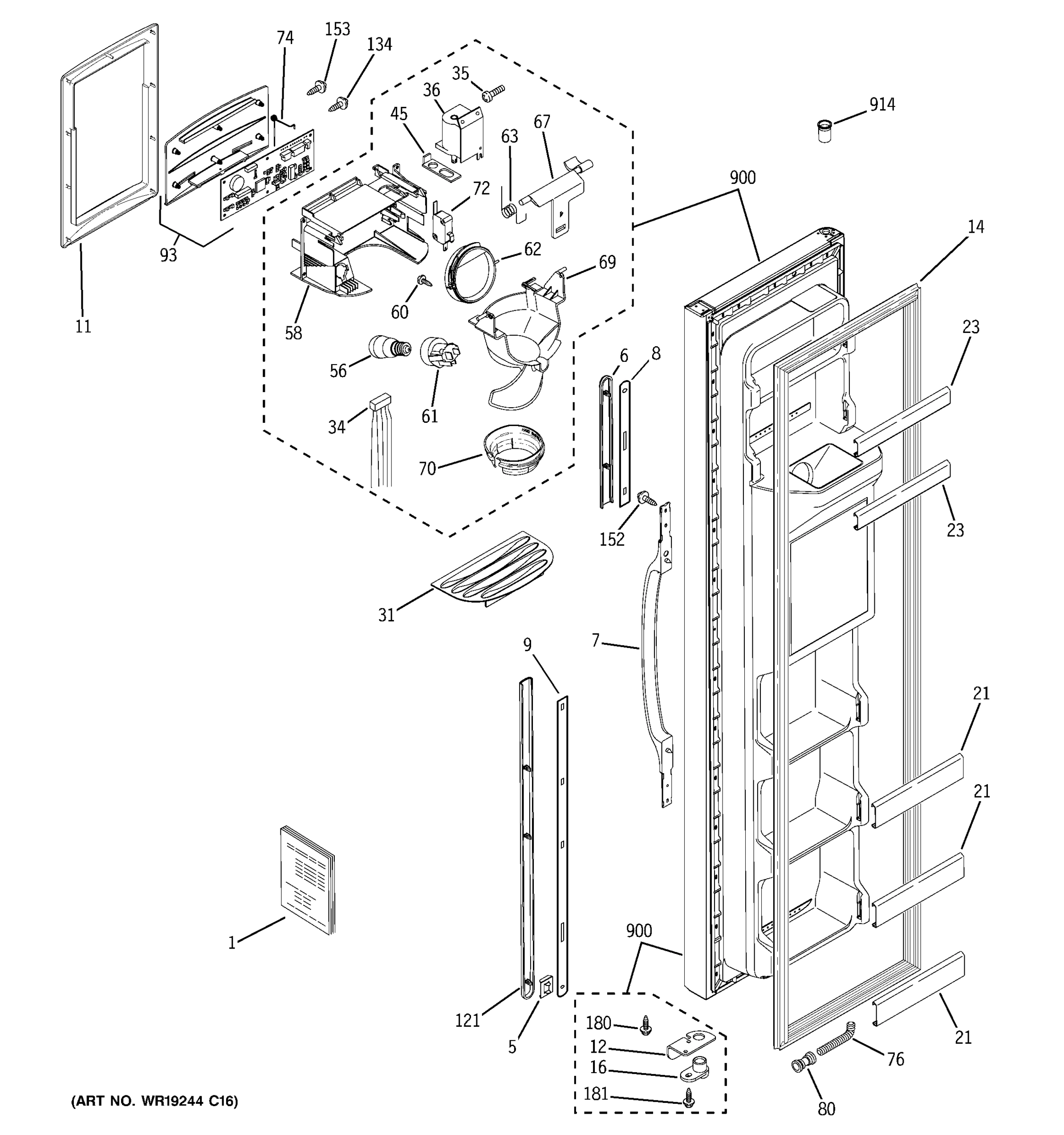 FREEZER DOOR