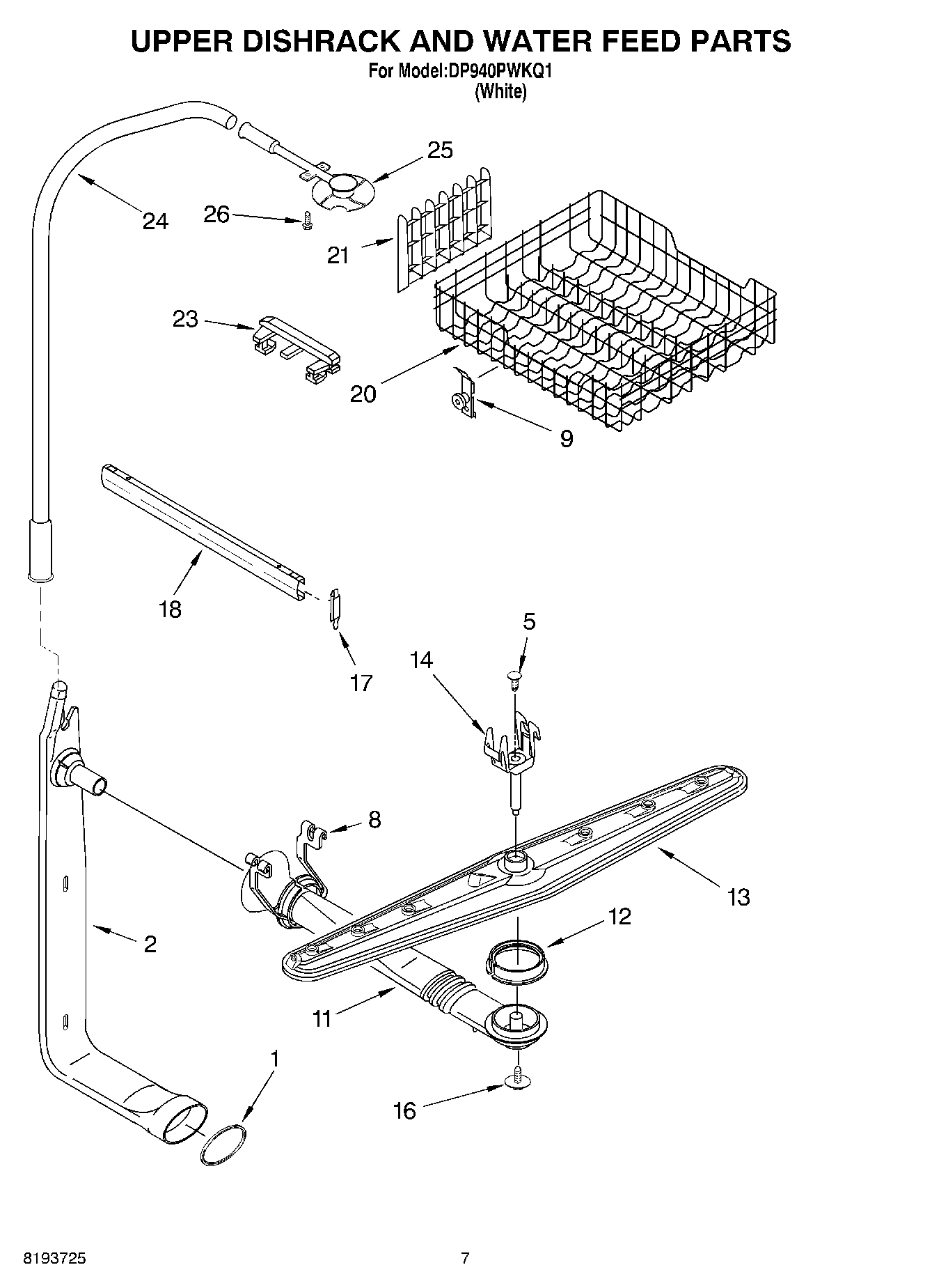 05 - UPPER DISHRACK AND WATER FEED