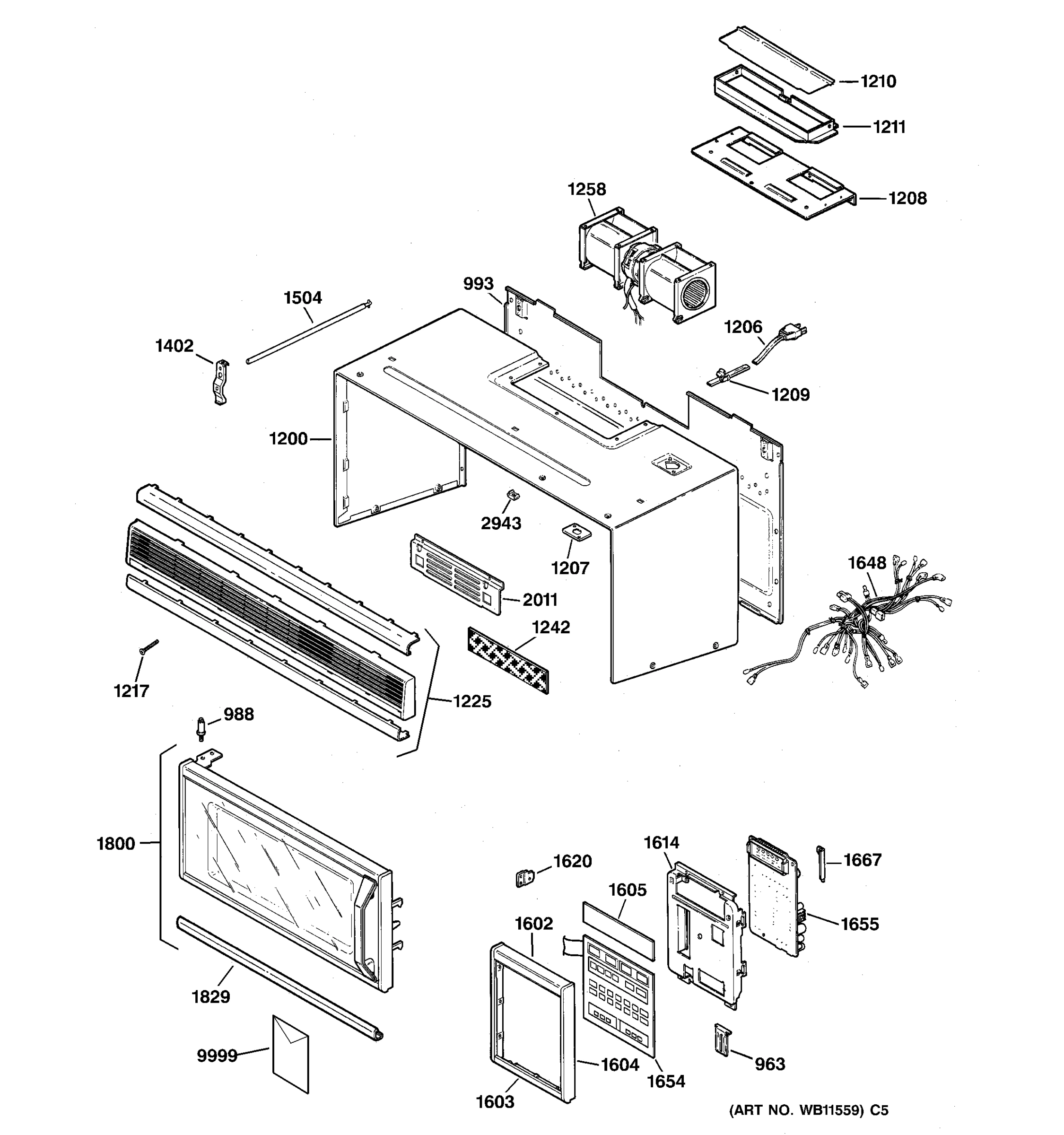 CONTROL PANEL , DOOR & CASE