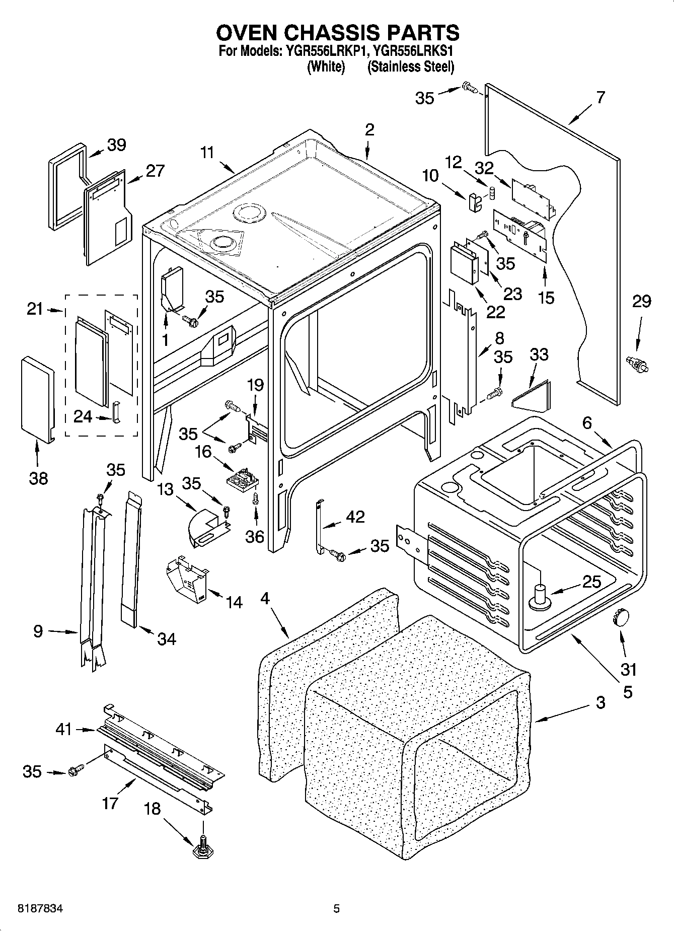 03 - OVEN CHASSIS PARTS
