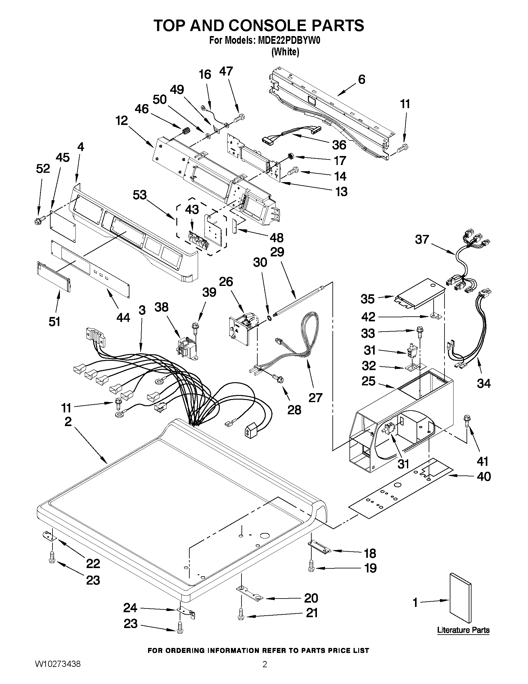 01 - TOP AND CONSOLE PARTS