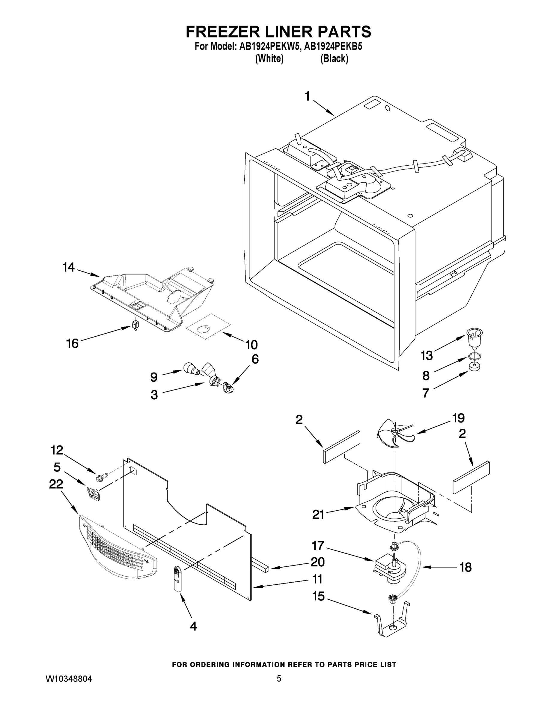 03 - FREEZER LINER PARTS