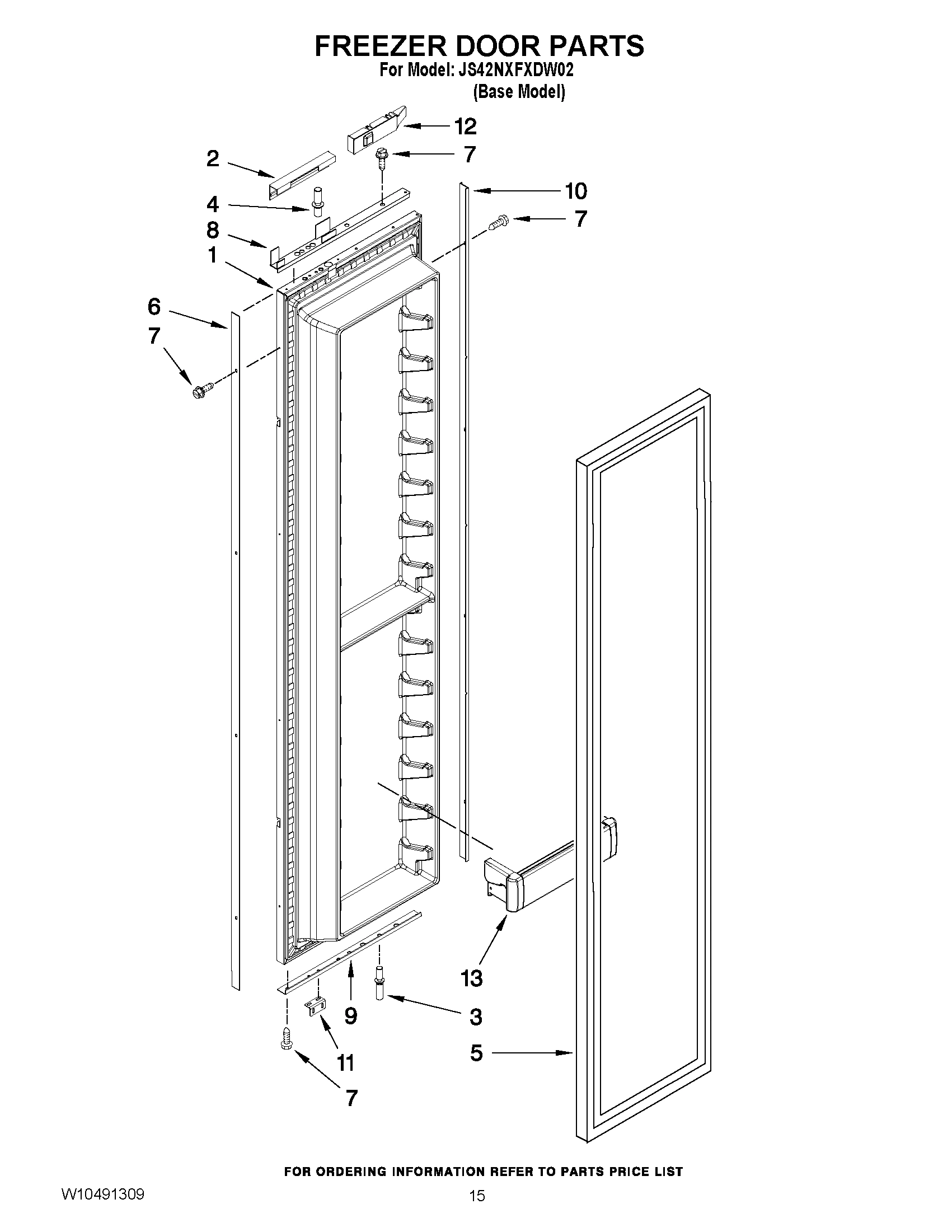 10 - FREEZER DOOR PARTS