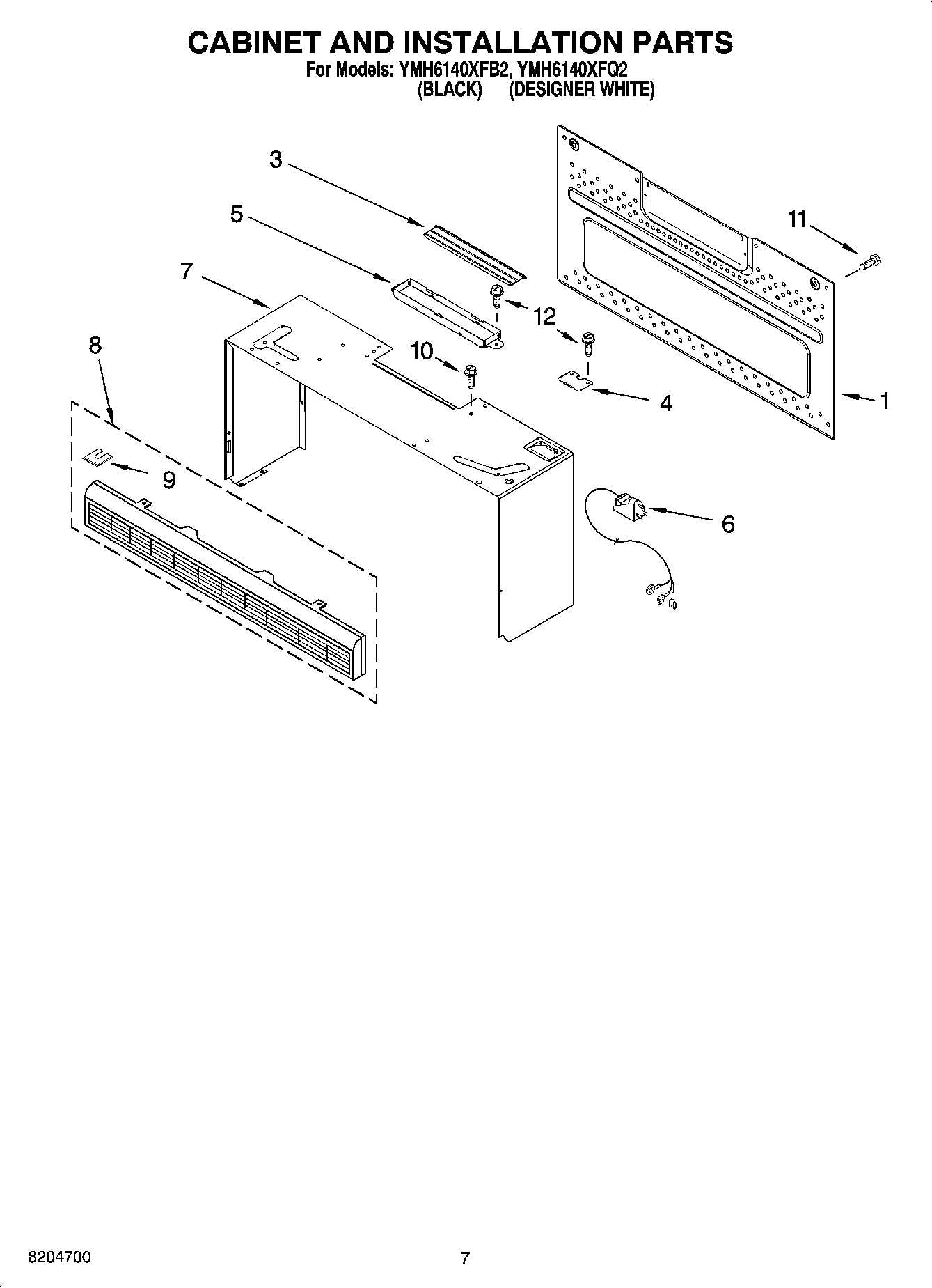 06 - CABINET AND INSTALLATION PARTS