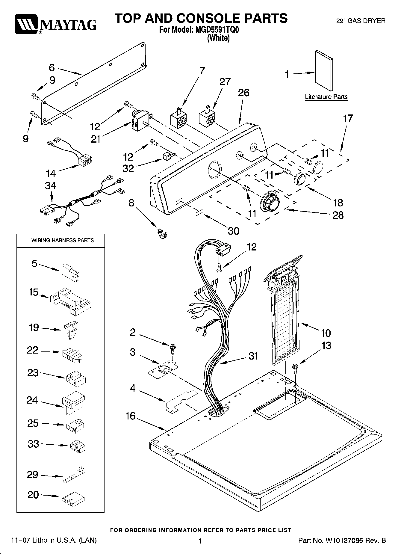 01 - TOP AND CONSOLE PARTS