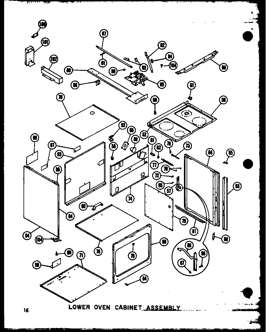 01 - LOWER OVEN CABINET ASSY
