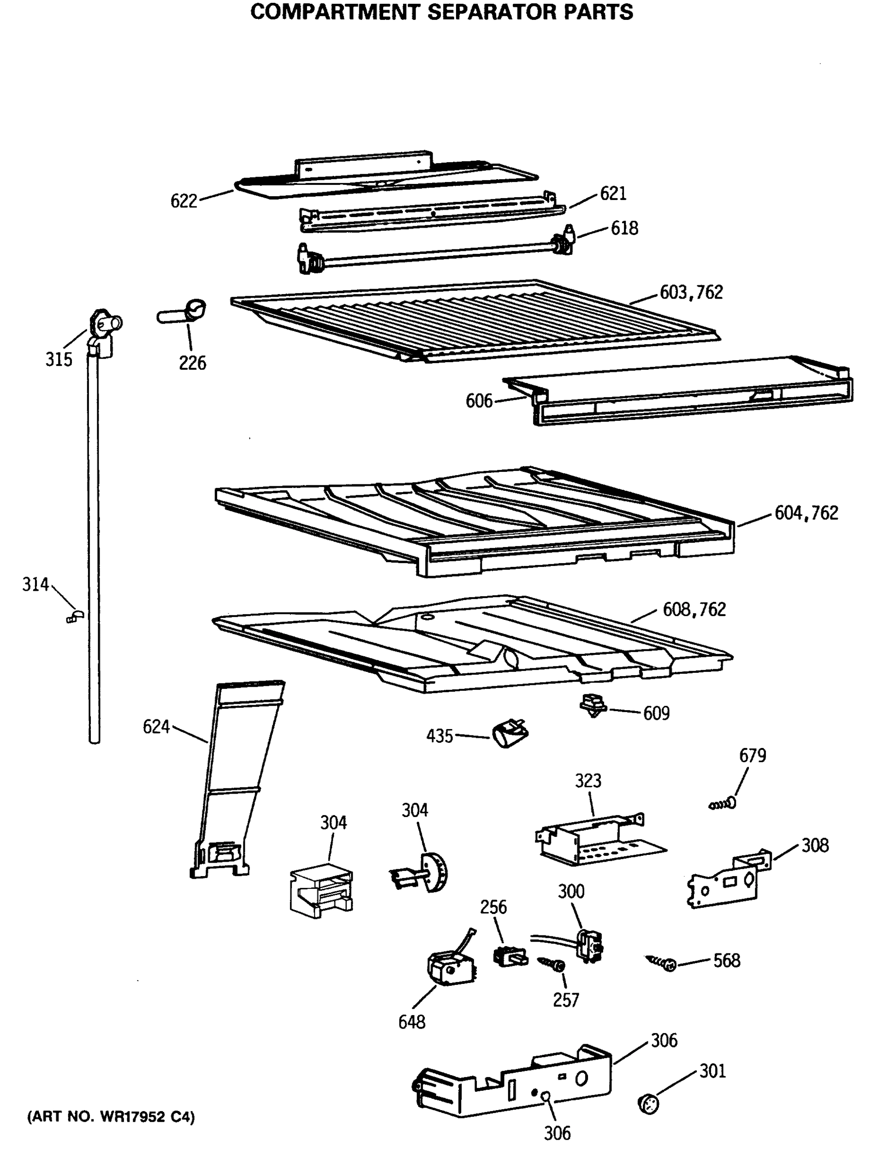 COMPARTMENT SEPARATOR PARTS