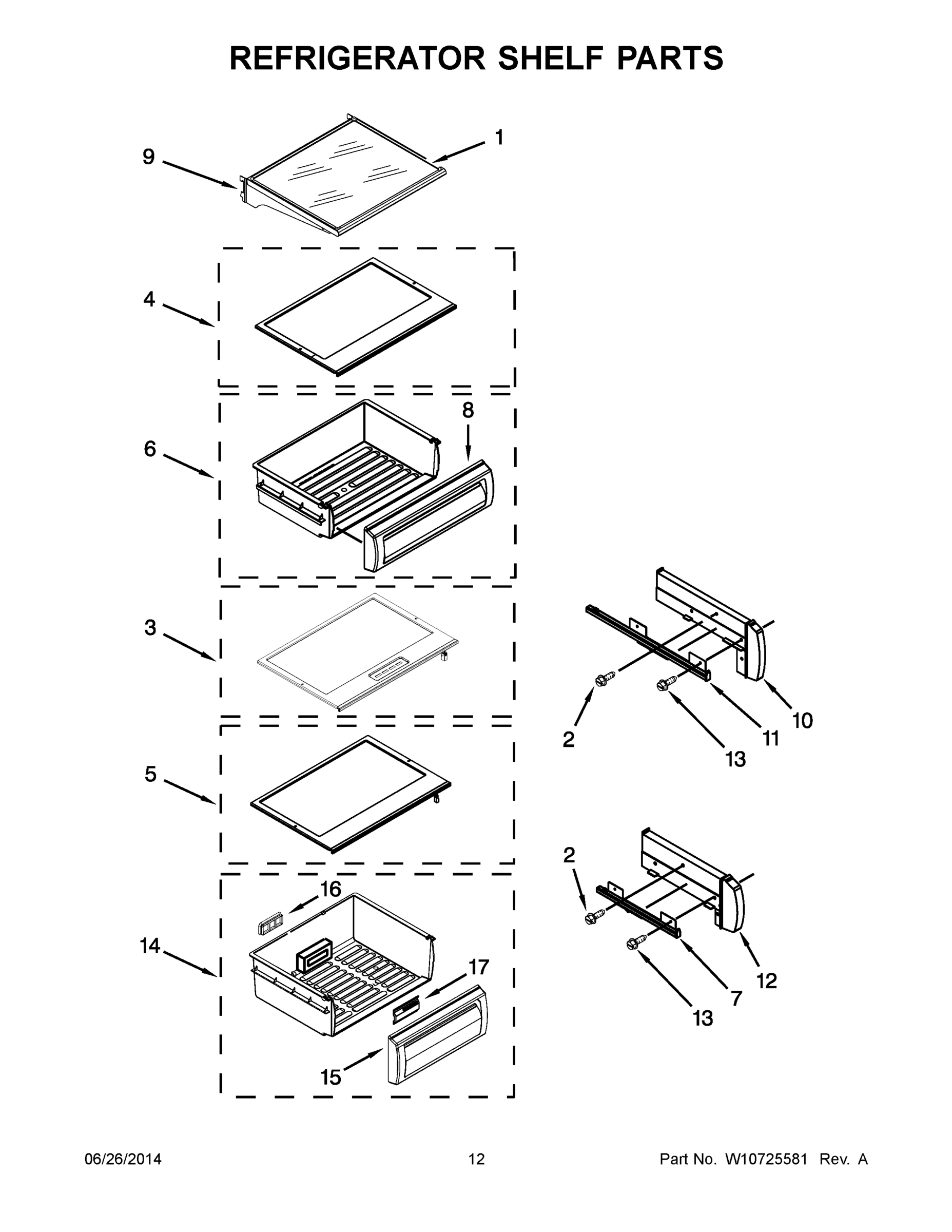 07 - REFRIGERATOR SHELF PARTS