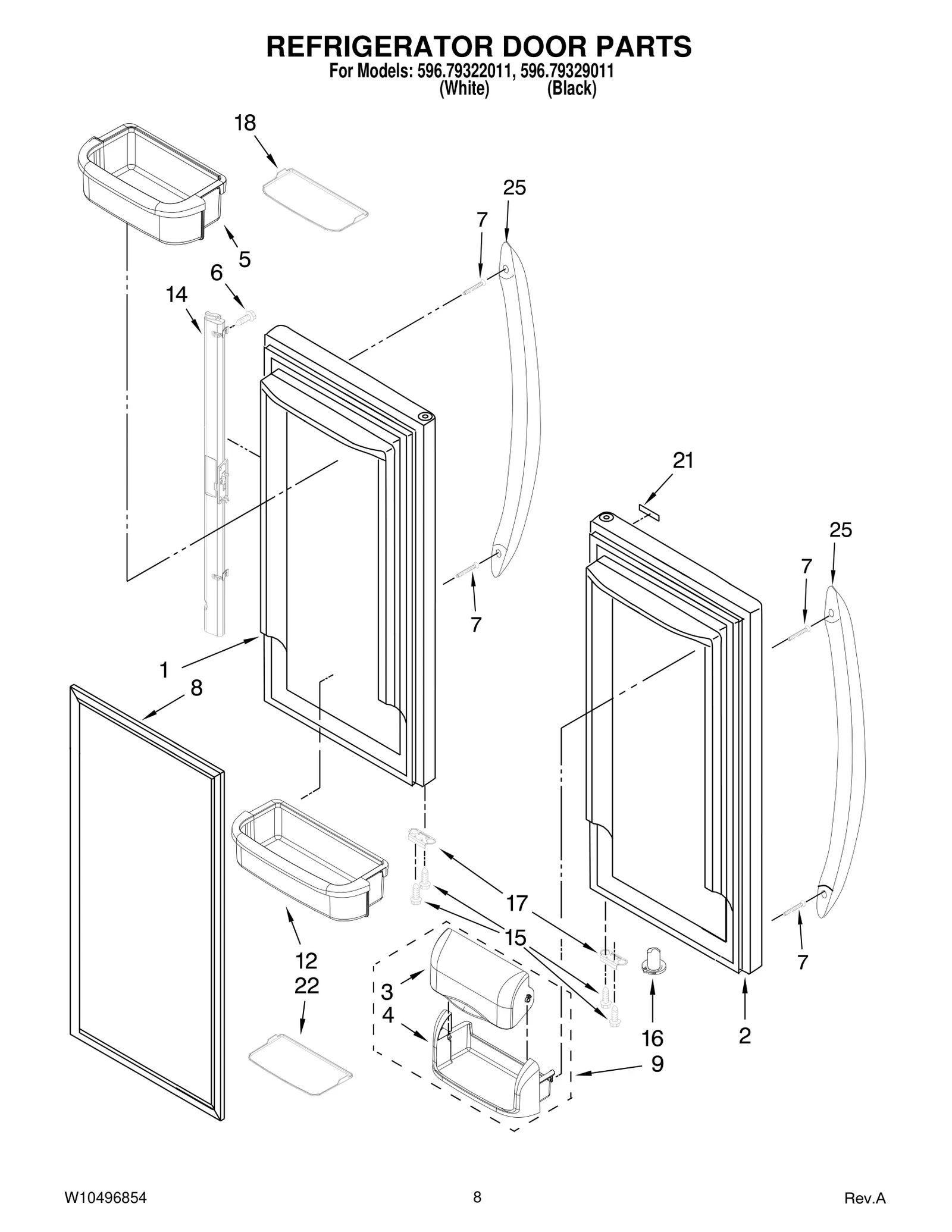 REFRIGERATOR DOOR PARTS