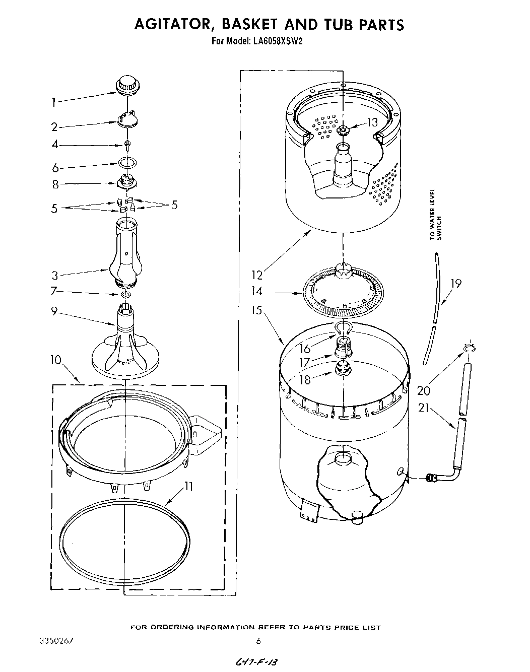 05 - AGITATOR, BASKET AND TUB