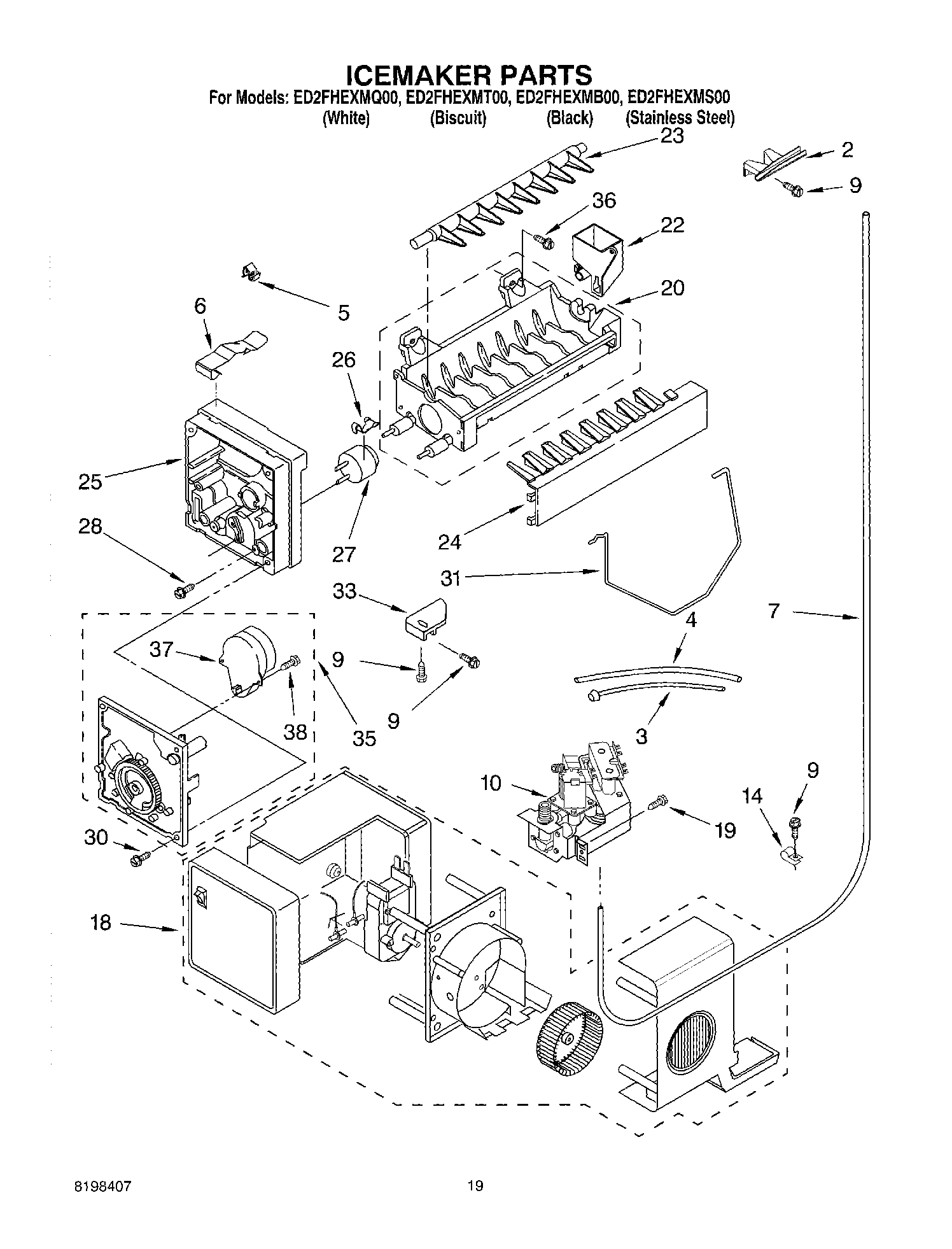 12 - ICEMAKER PARTS, PARTS NOT ILLUSTRATED