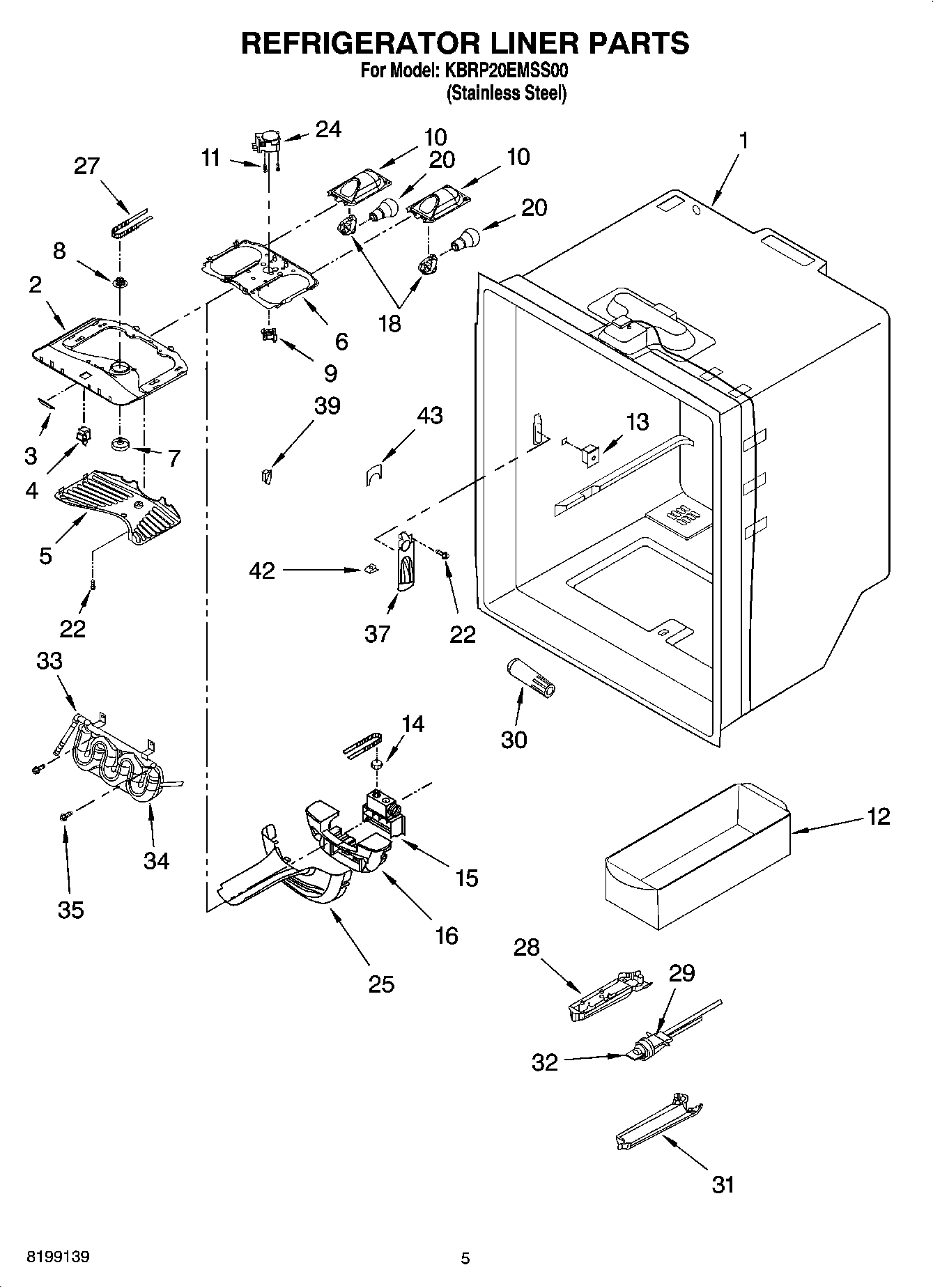 03 - REFRIGERATOR LINER PARTS