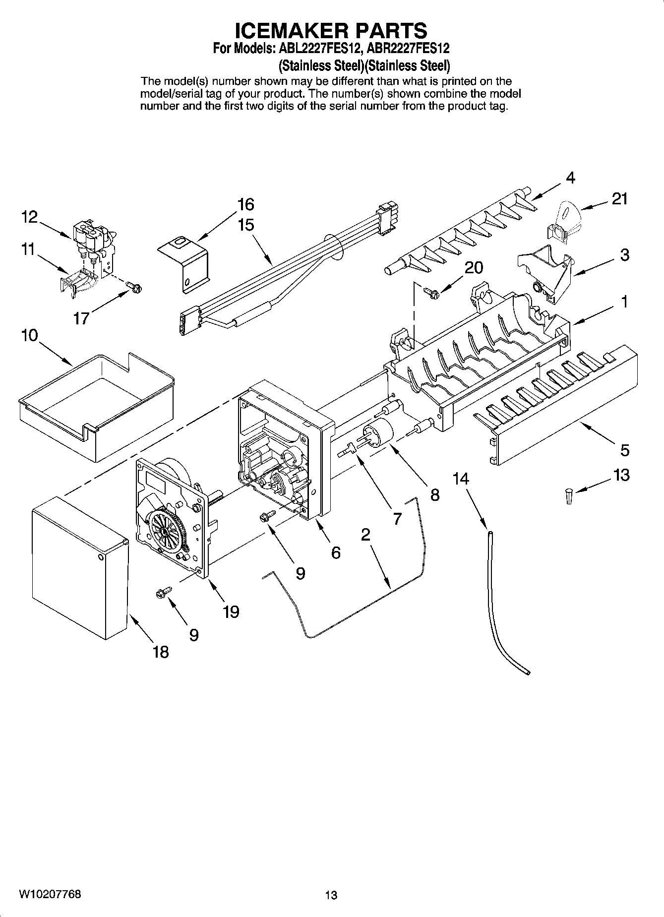 08 - ICEMAKER PARTS, OPTIONAL PARTS (NOT INCLUDED)