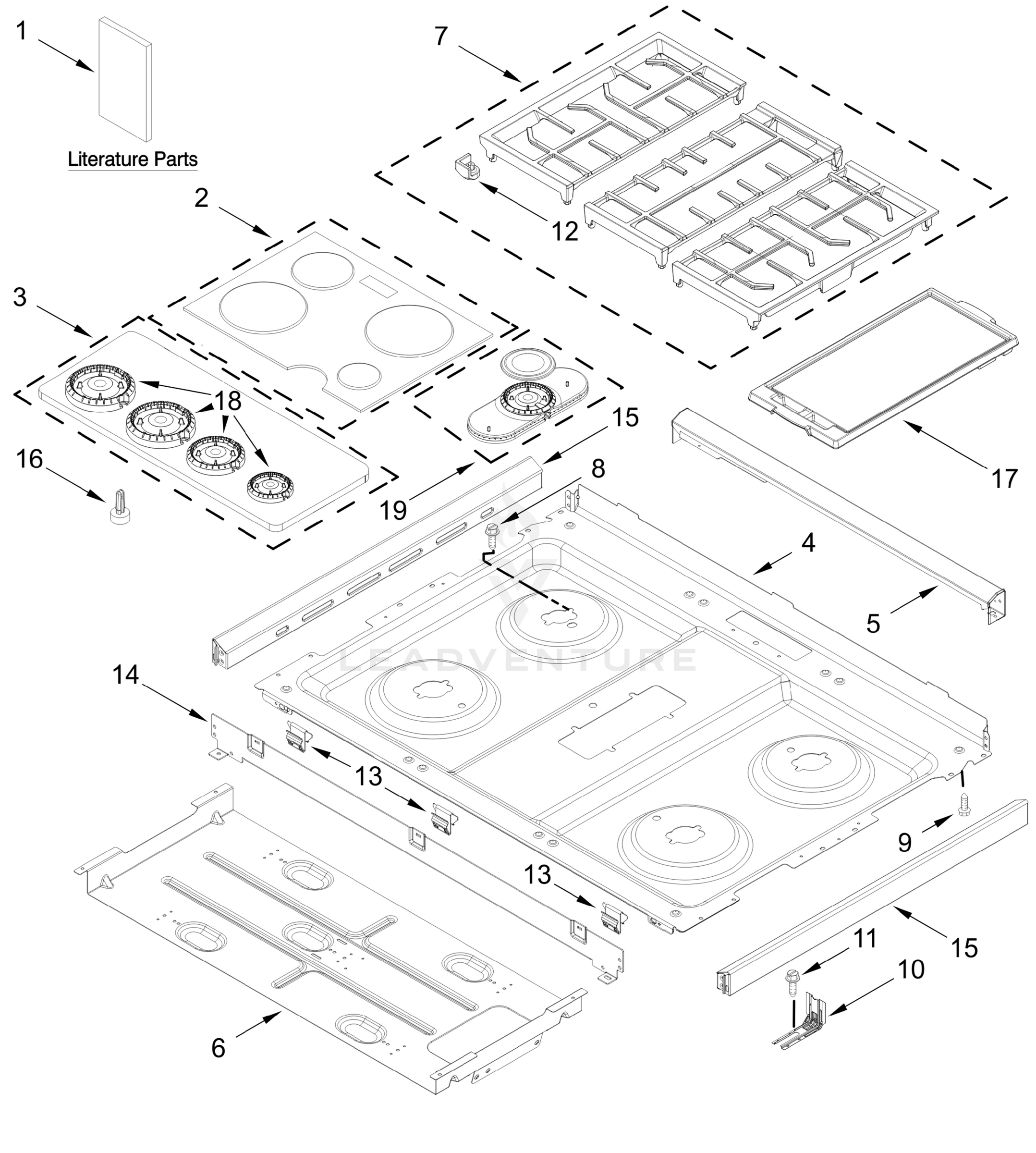 COOKTOP PARTS