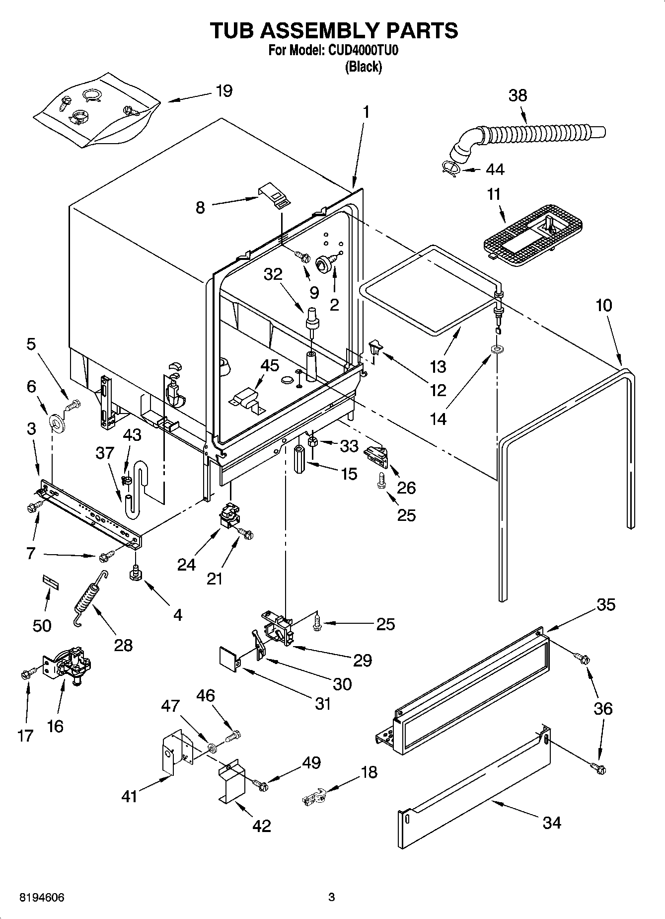 03 - TUB ASSEMBLY PARTS