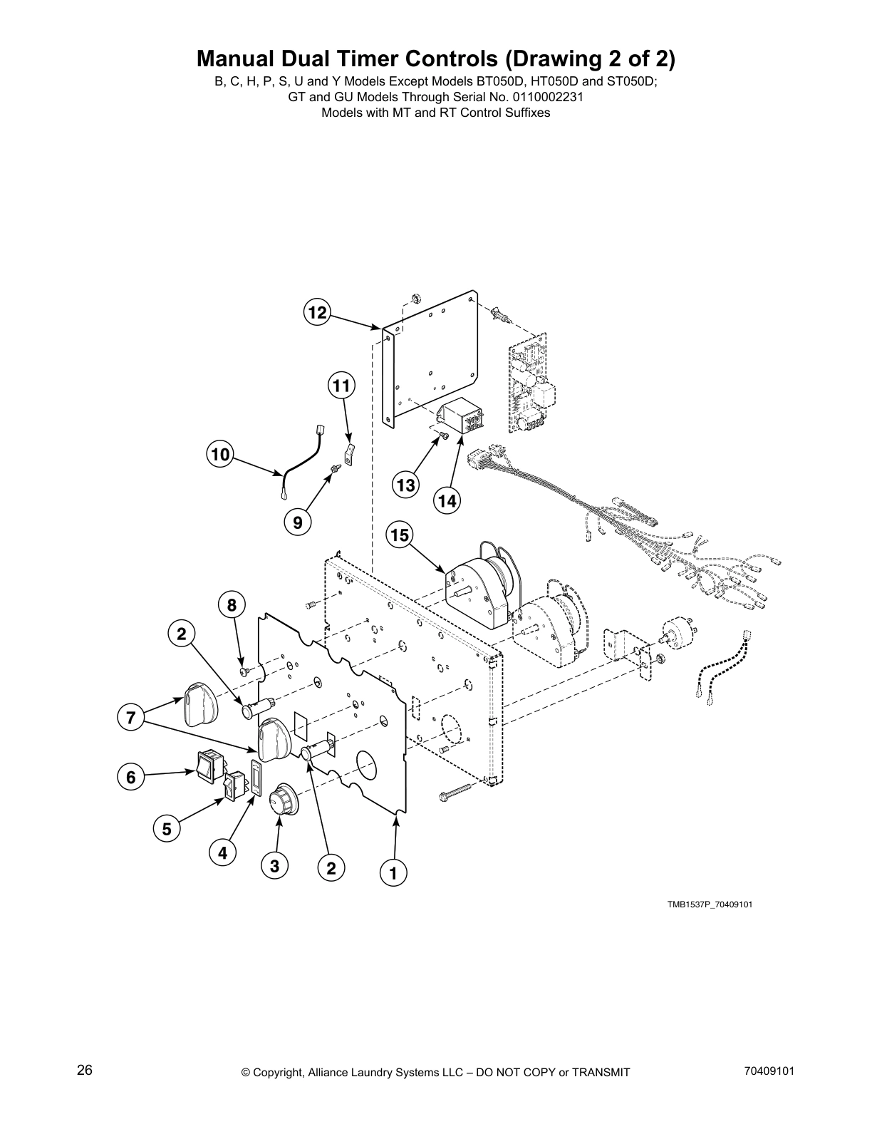 Manual Dual Timer Controls (Drawing 2 of 2)
