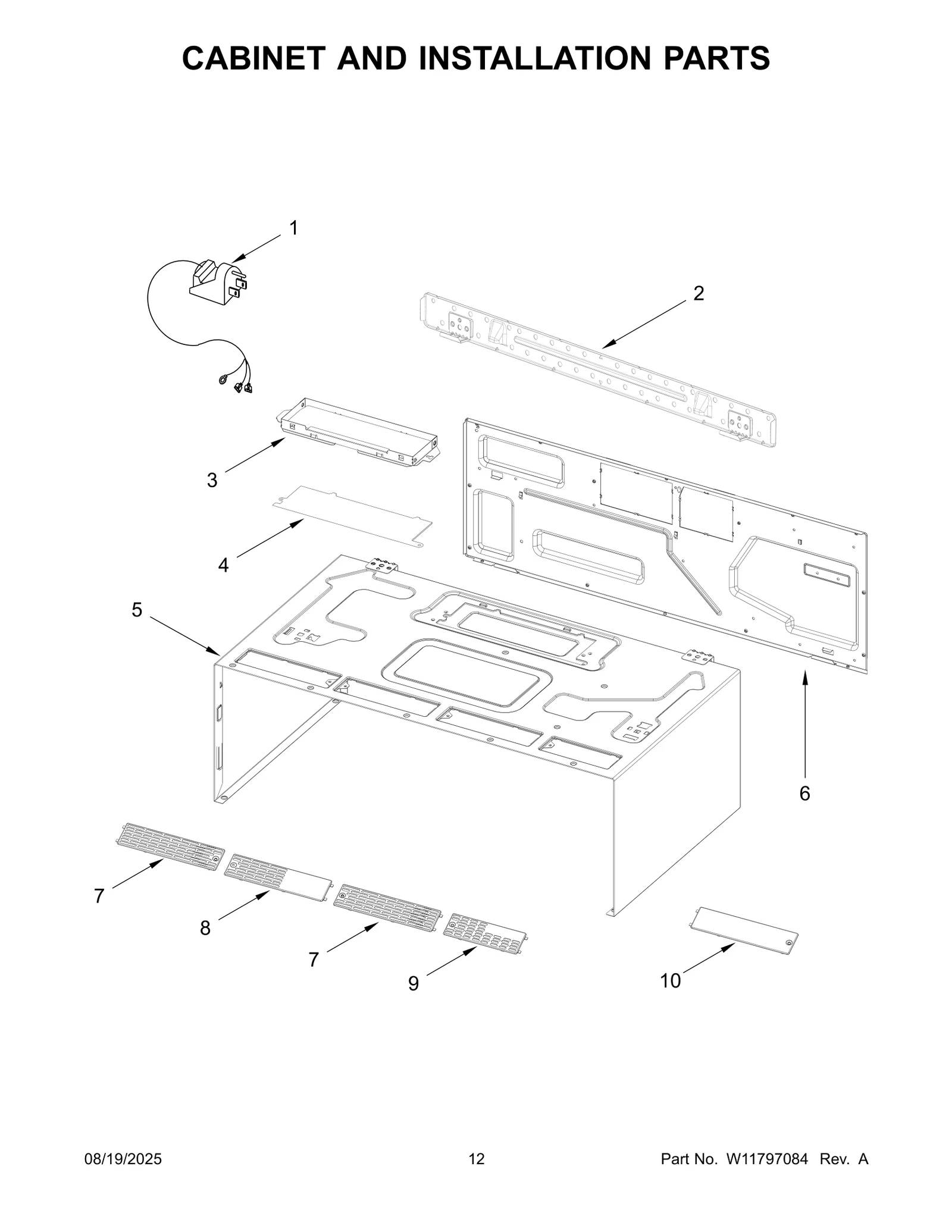 CABINET AND INSTALLATION PARTS