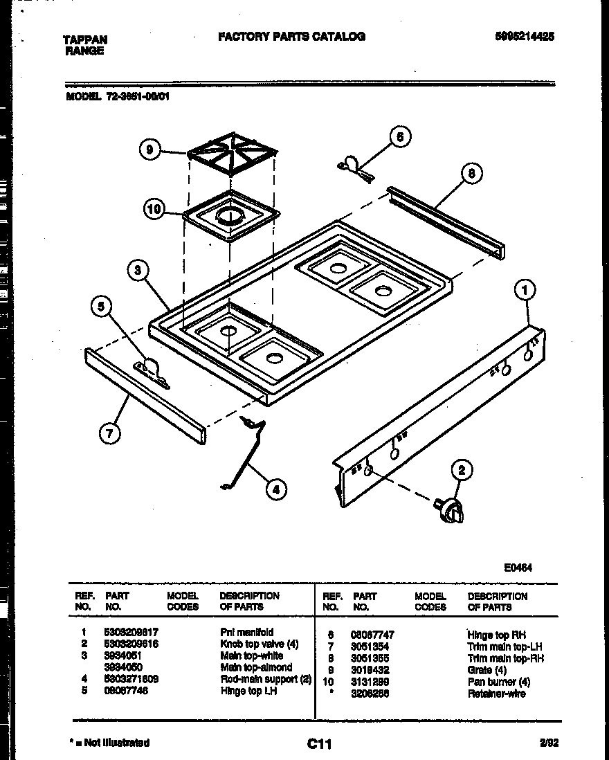 03 - COOKTOP PARTS