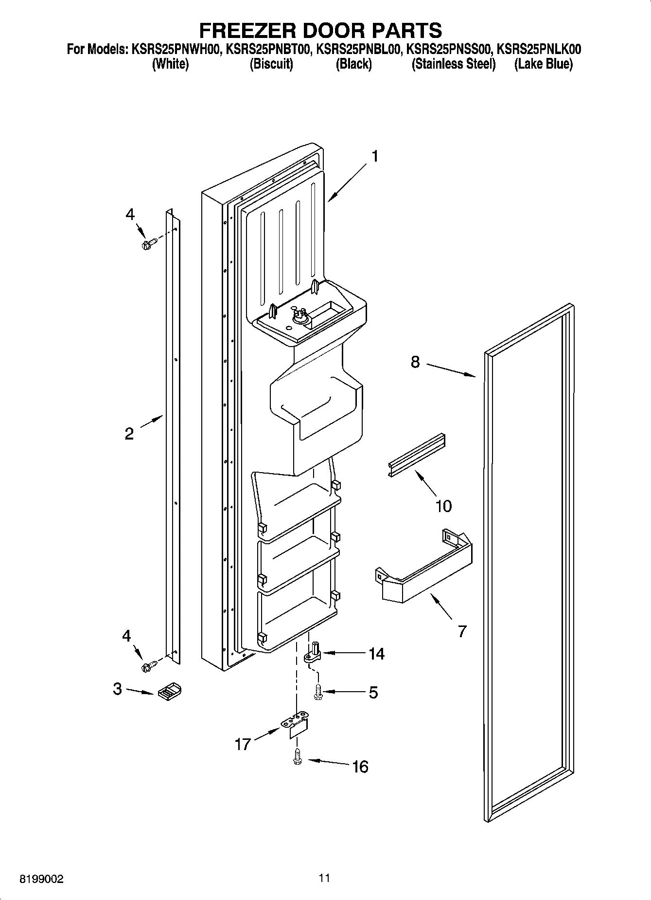 07 - FREEZER DOOR PARTS