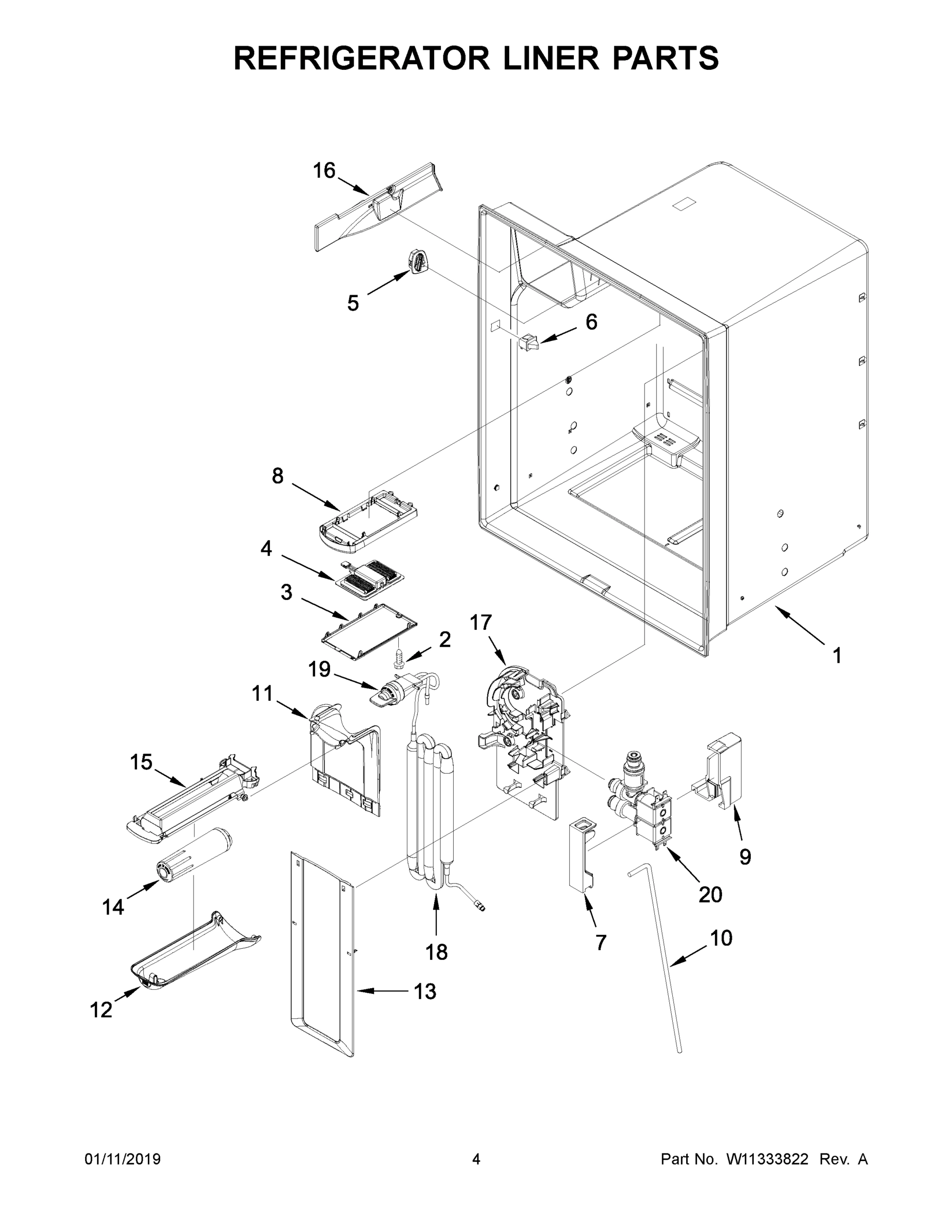 03 - REFRIGERATOR LINER PARTS